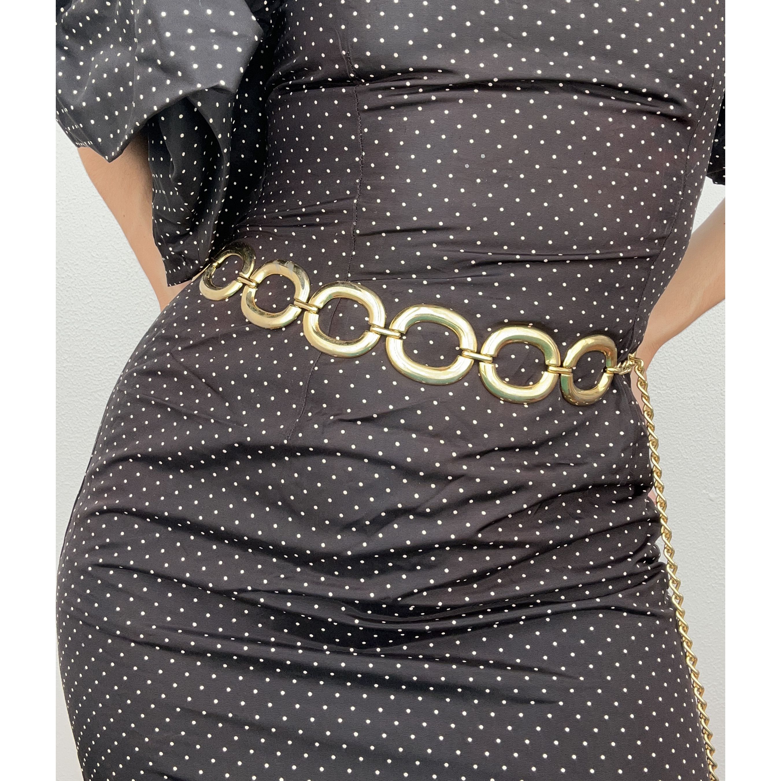 Vintage Vintage 80s Gold Chain Belt, Chunky Oval Link Size ONE SIZE - 4 Thumbnail