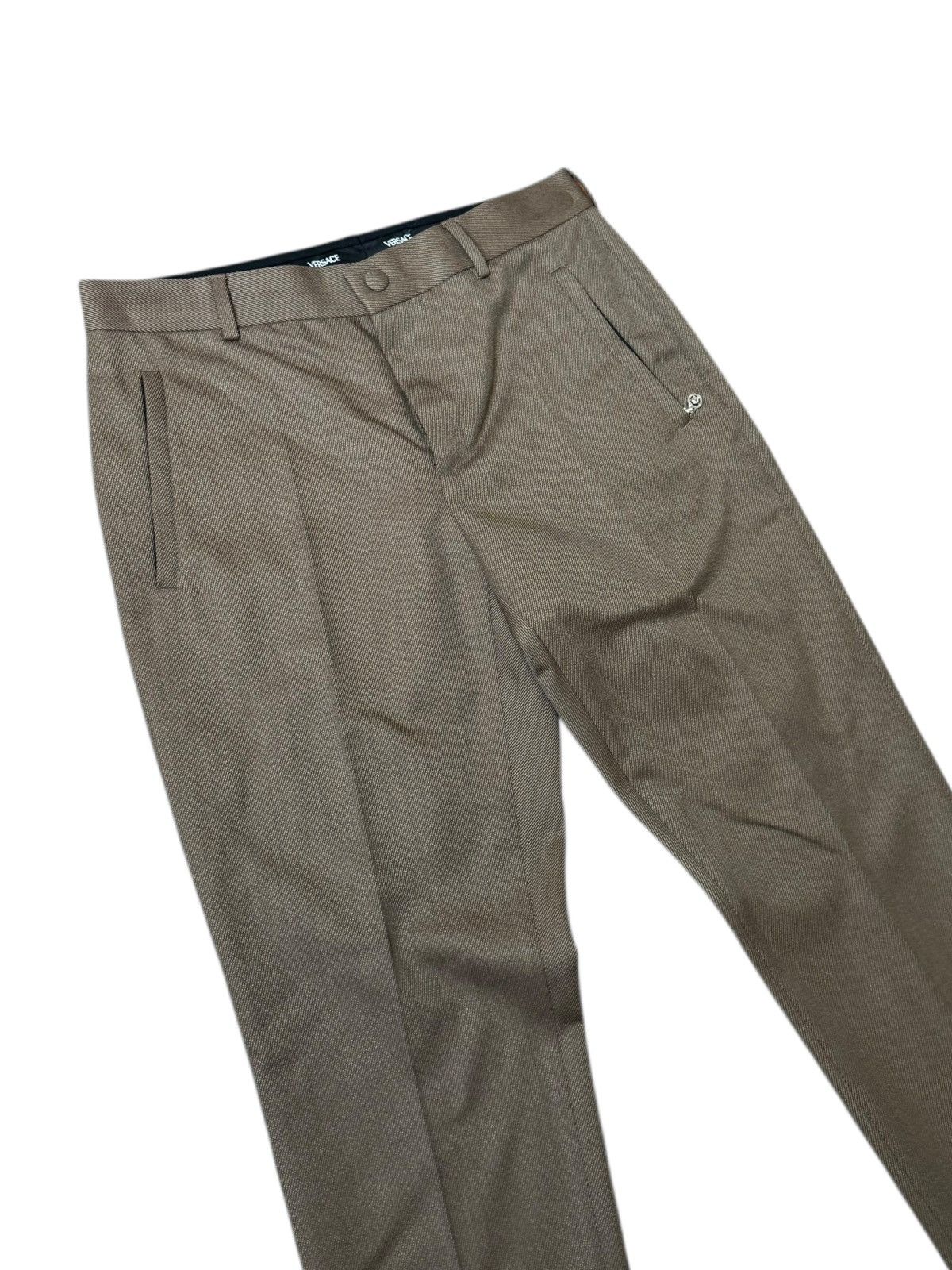 Versace Versace Brown Wool Pants Medusa Zipper Size US 32 / EU 48 - 2 Thumbnail