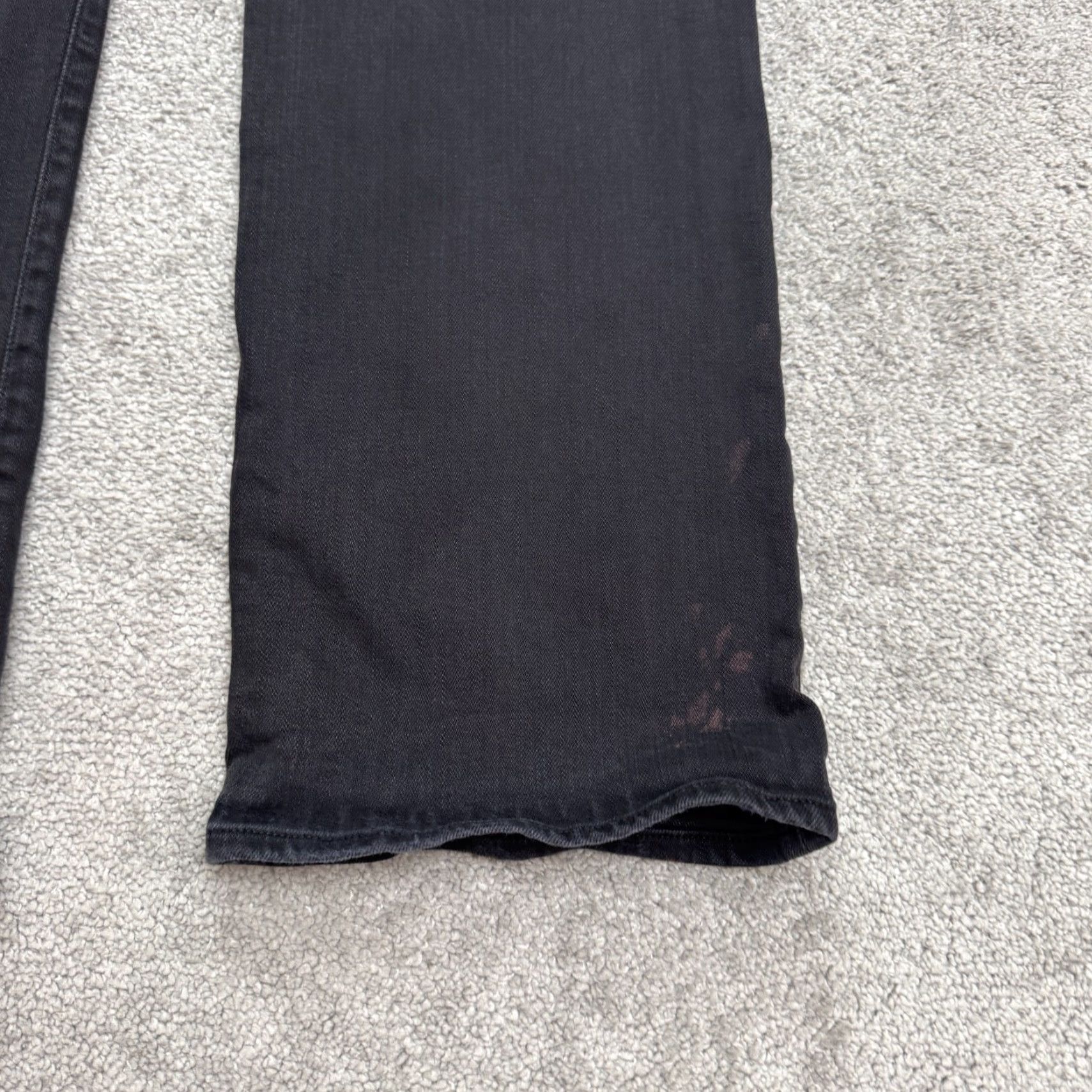 Denime AG Adriano Goldschmied Slim Straight Jeans Mens 36x32 Black Denim Casual Streetwear Size US 36 / EU 52 - 7 Thumbnail