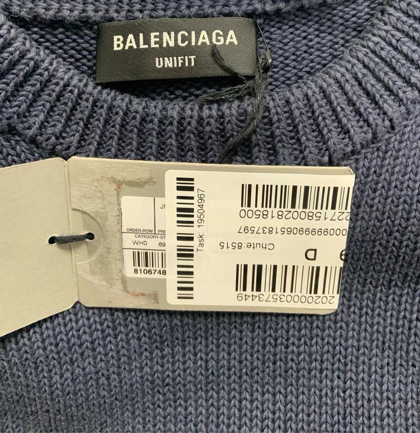 Balenciaga Balenciaga logo crewneck sweater men's blue S Size US S / EU 44-46 / 1 - 4 Thumbnail