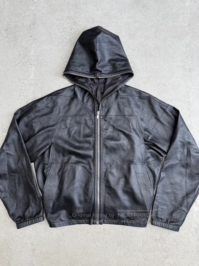 Rick Owens Rick Owens Lambskin zip-up hooded jacket Size US M / EU 48-50 / 2 - 2 Thumbnail