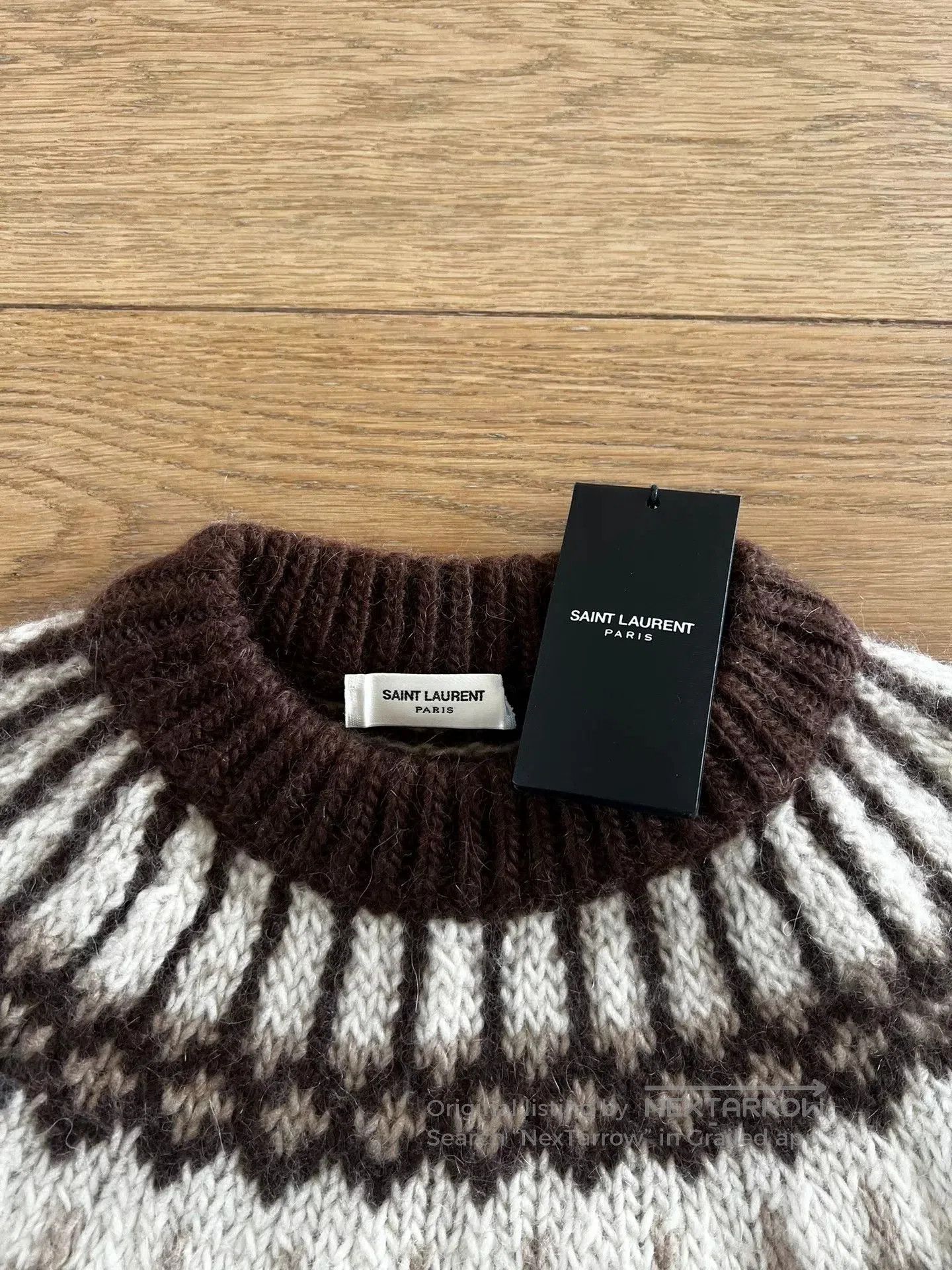 Saint Laurent Paris YSL Saint Laurent Fair Isle Sweater. Size L / US 10 / IT 46 - 3 Thumbnail
