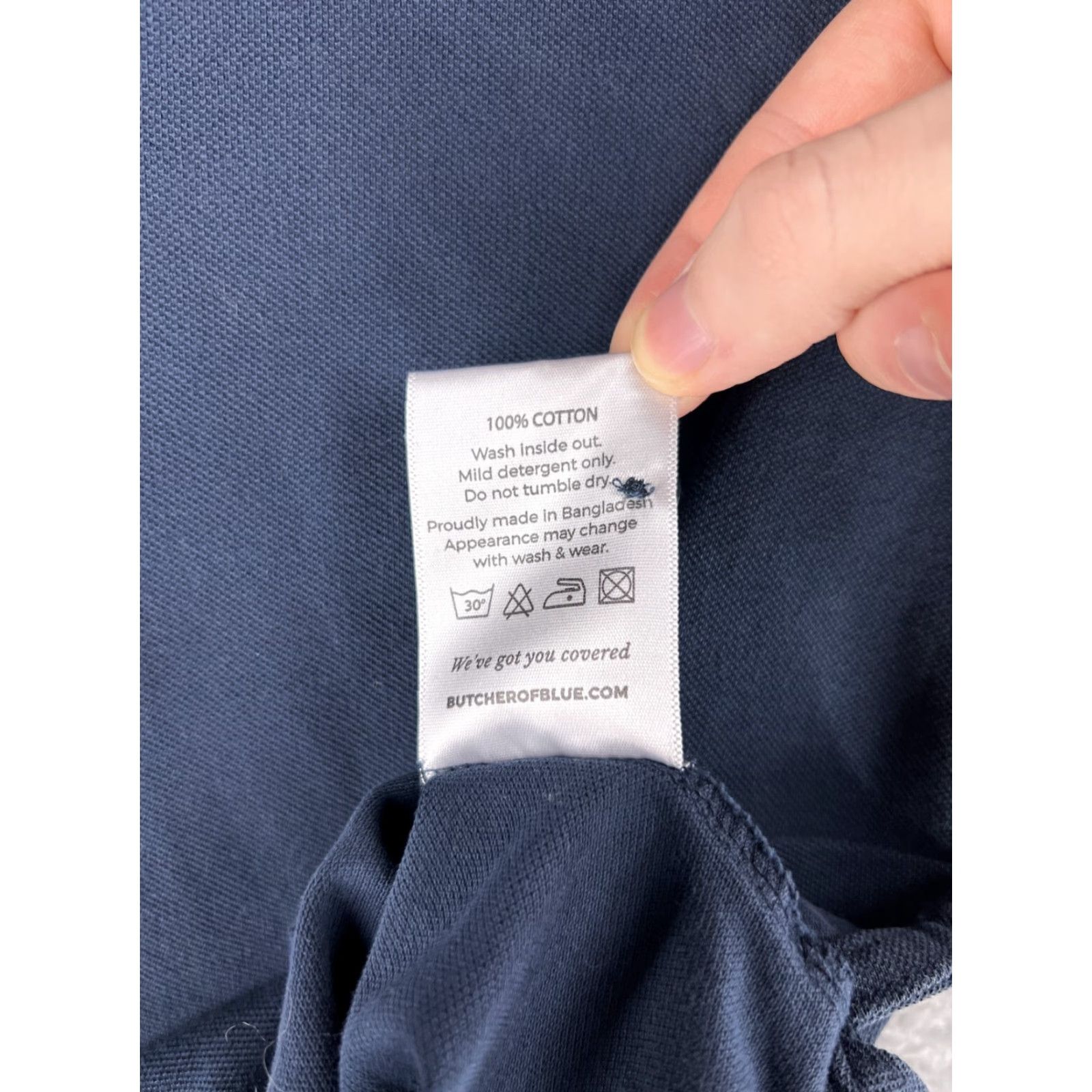 Vintage Butcher Of Blue Polo Shirt Mens Medium Blue Knit Casual Activewear 100% Cotton Size US M / EU 48-50 / 2 - 7 Thumbnail