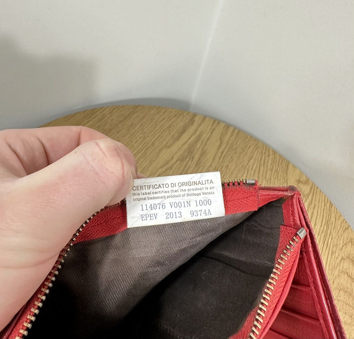 Bottega Veneta × Vintage Vintage Bottega Veneta Luxury Classic Red Leather Wallet Size ONE SIZE - 11 Thumbnail