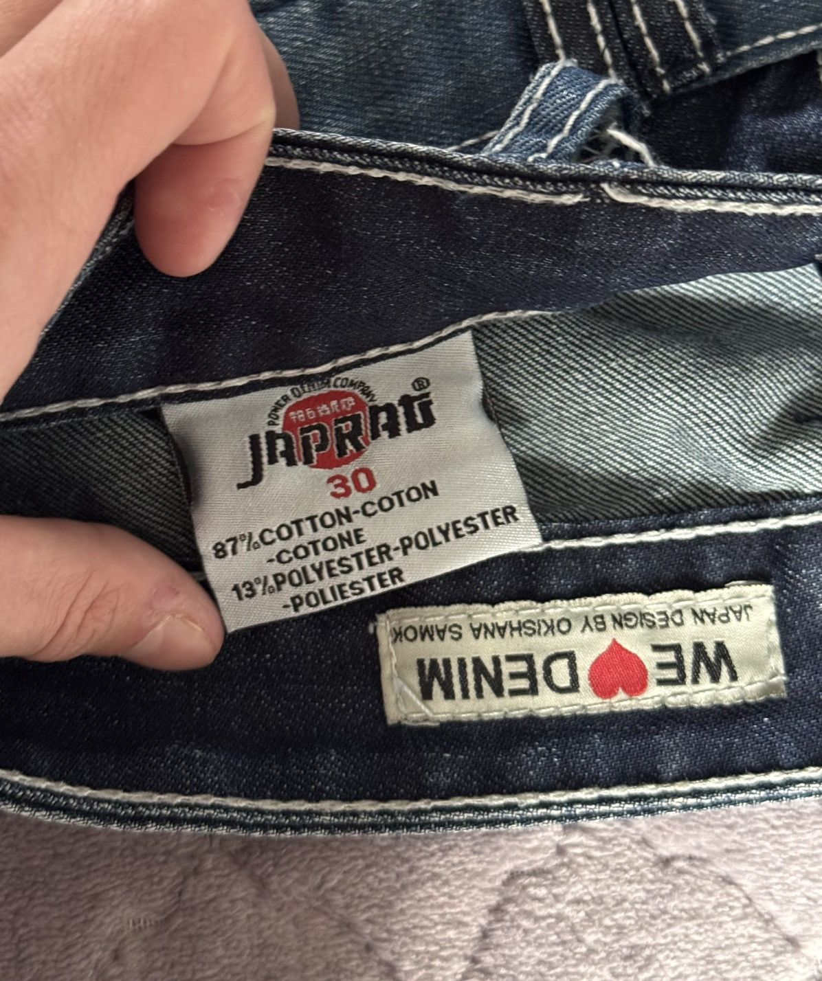 Japanese Brand Vintage y2k Japrag Okishana Samoki Denim Pants Size US 30 / EU 46 - 13 Thumbnail