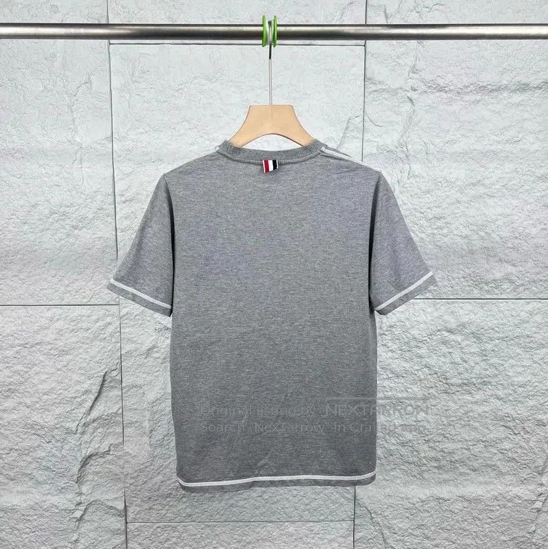 Other Thom Browne Men's Gray Cotton T-shirt . Size US M / EU 48-50 / 2 - 2 Thumbnail
