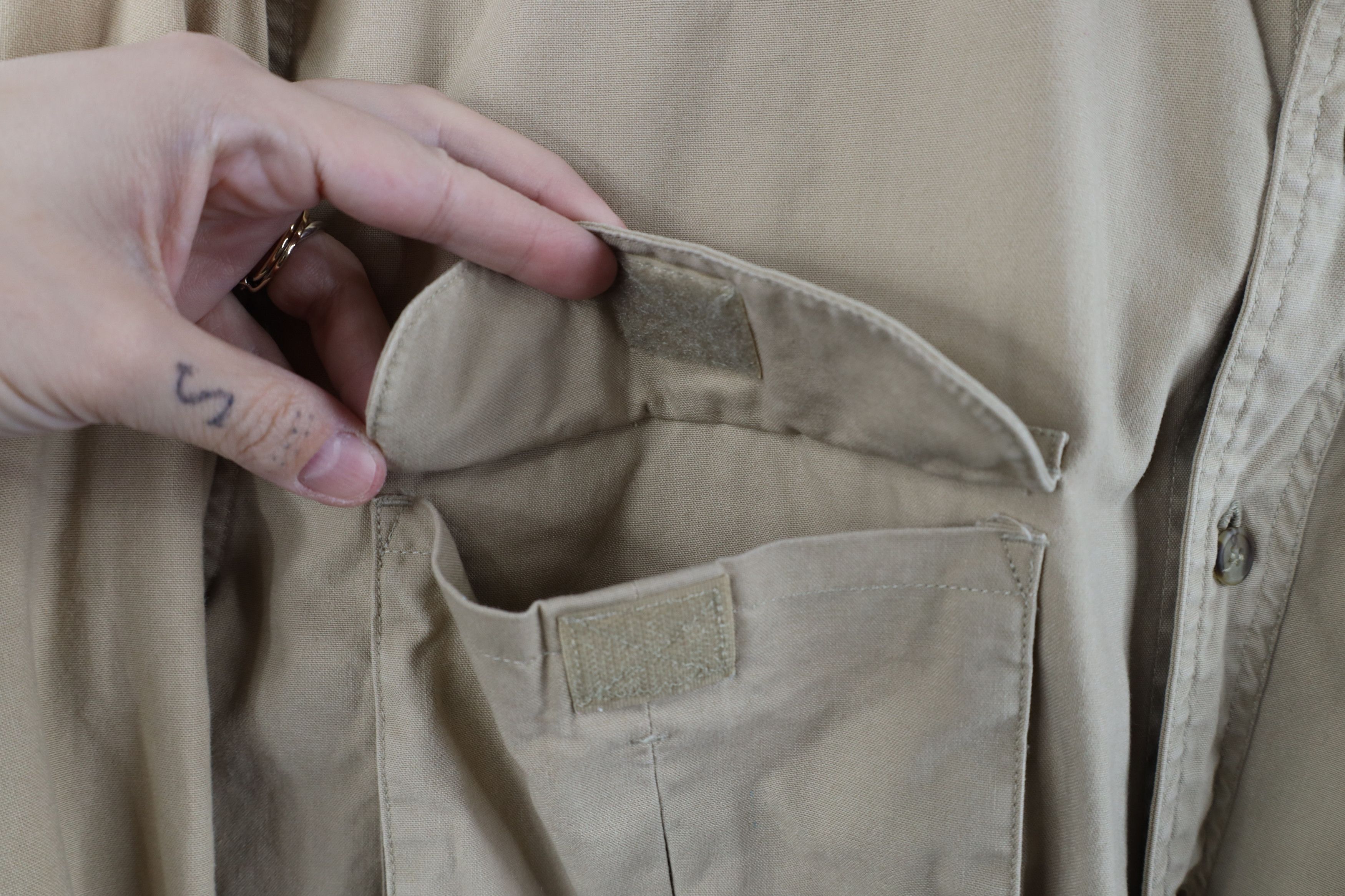 Vintage × Woolrich Woolen Mills Vintage 90s Woolrich Safari Bush Collared Button Shirt Size US L / EU 52-54 / 3 - 6 Thumbnail
