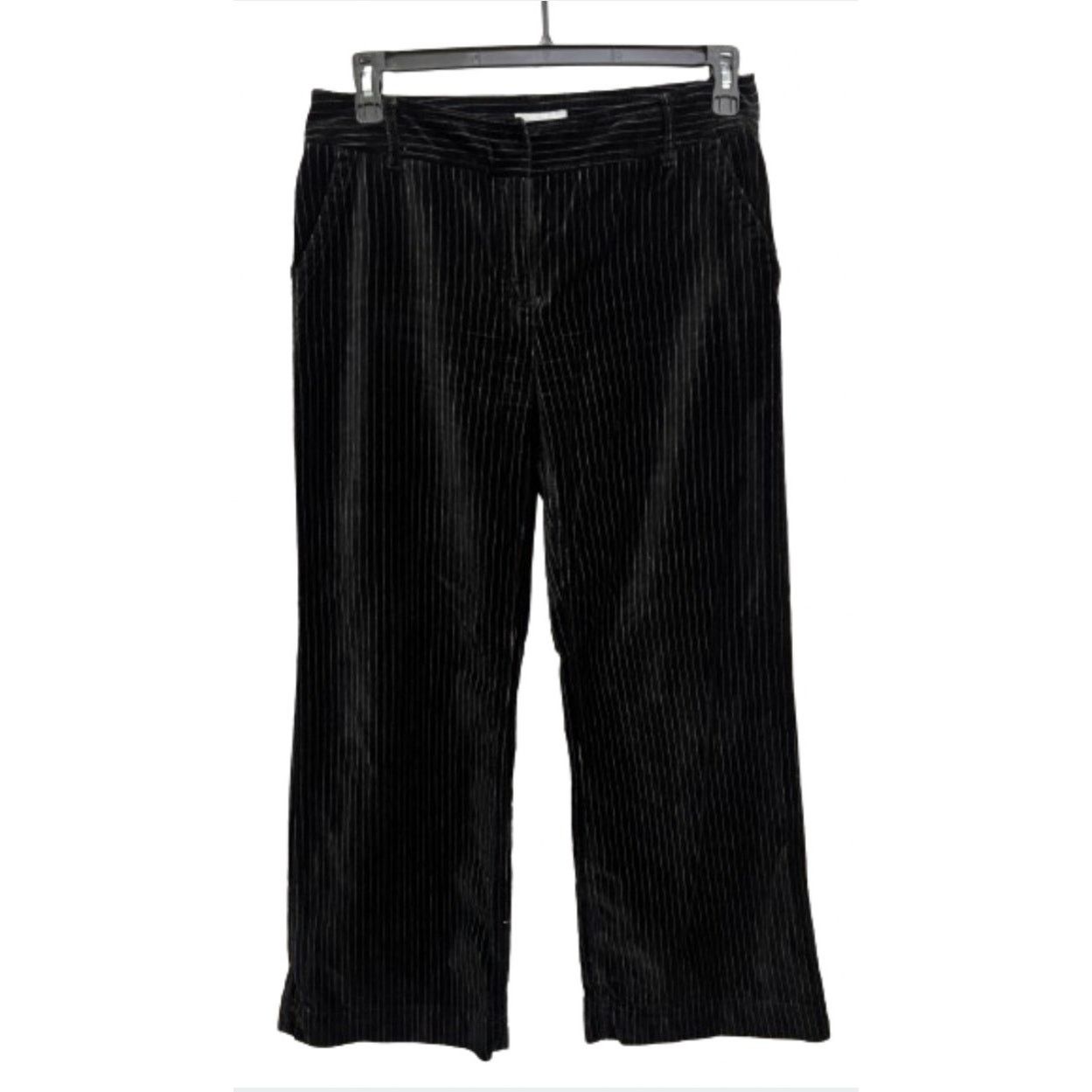 Charter Club Allison Fit Full Length Women's Black Warm Velour Pants EUC Size 30" / US 8 / IT 44 - 1 Thumbnail
