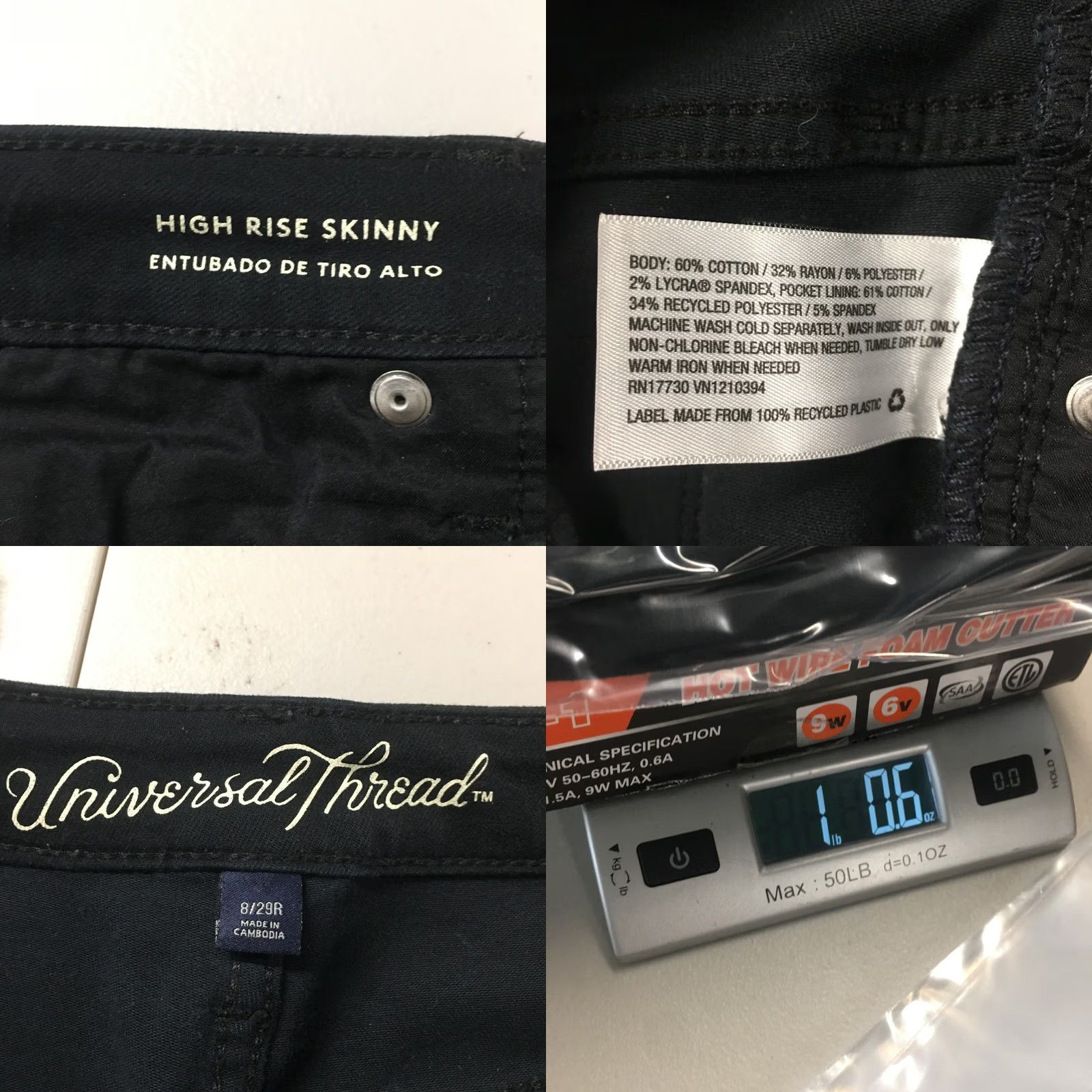 Vintage Universal Thread Skinny Jeans Womens 8/29 Black Denim Mid Rise Jeans Mens Womens? Size 30" / US 8 / IT 44 - 9 Thumbnail