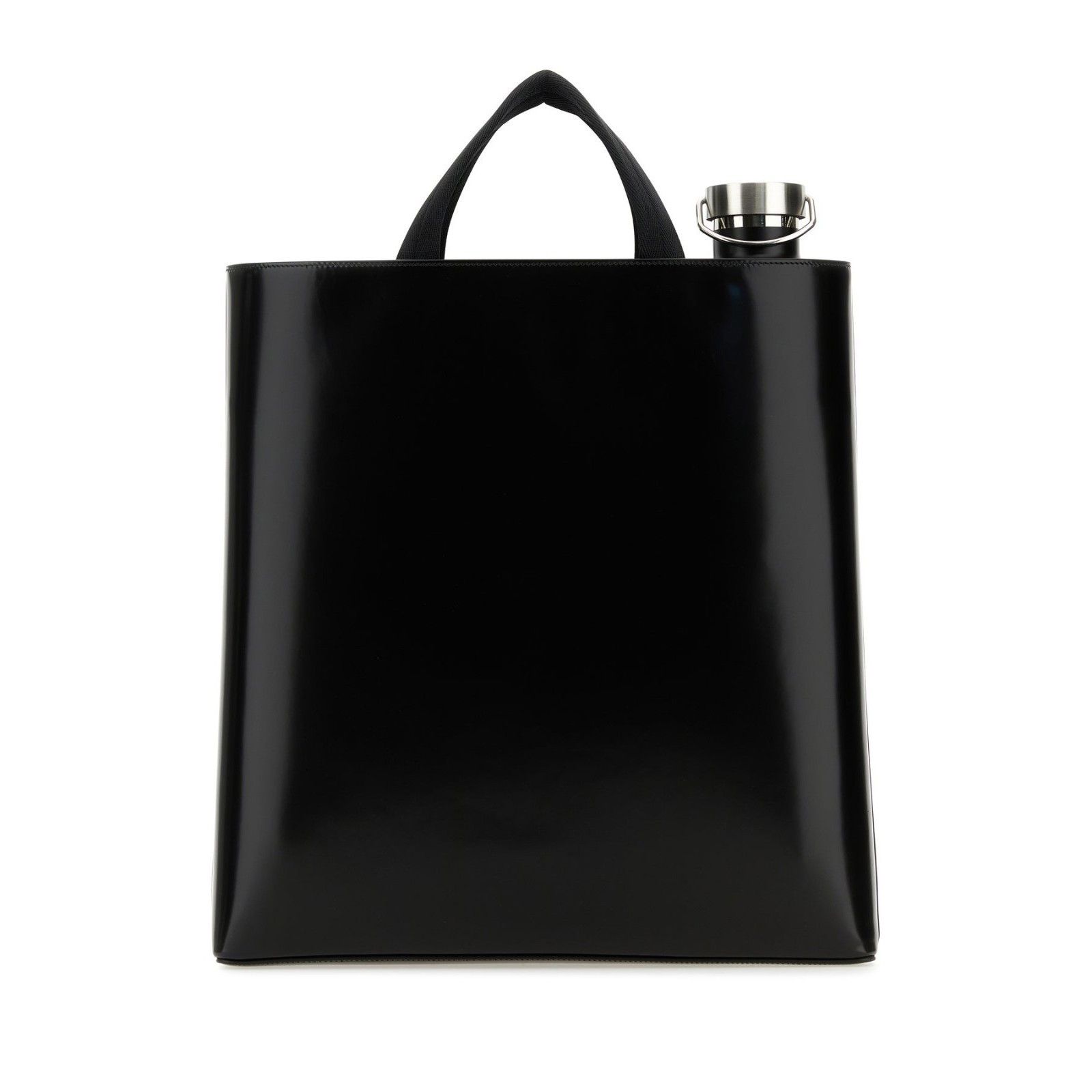 Prada PRADA Small Black Leather Shopper Tote Bag New And Authentic Size ONE SIZE - 3 Thumbnail