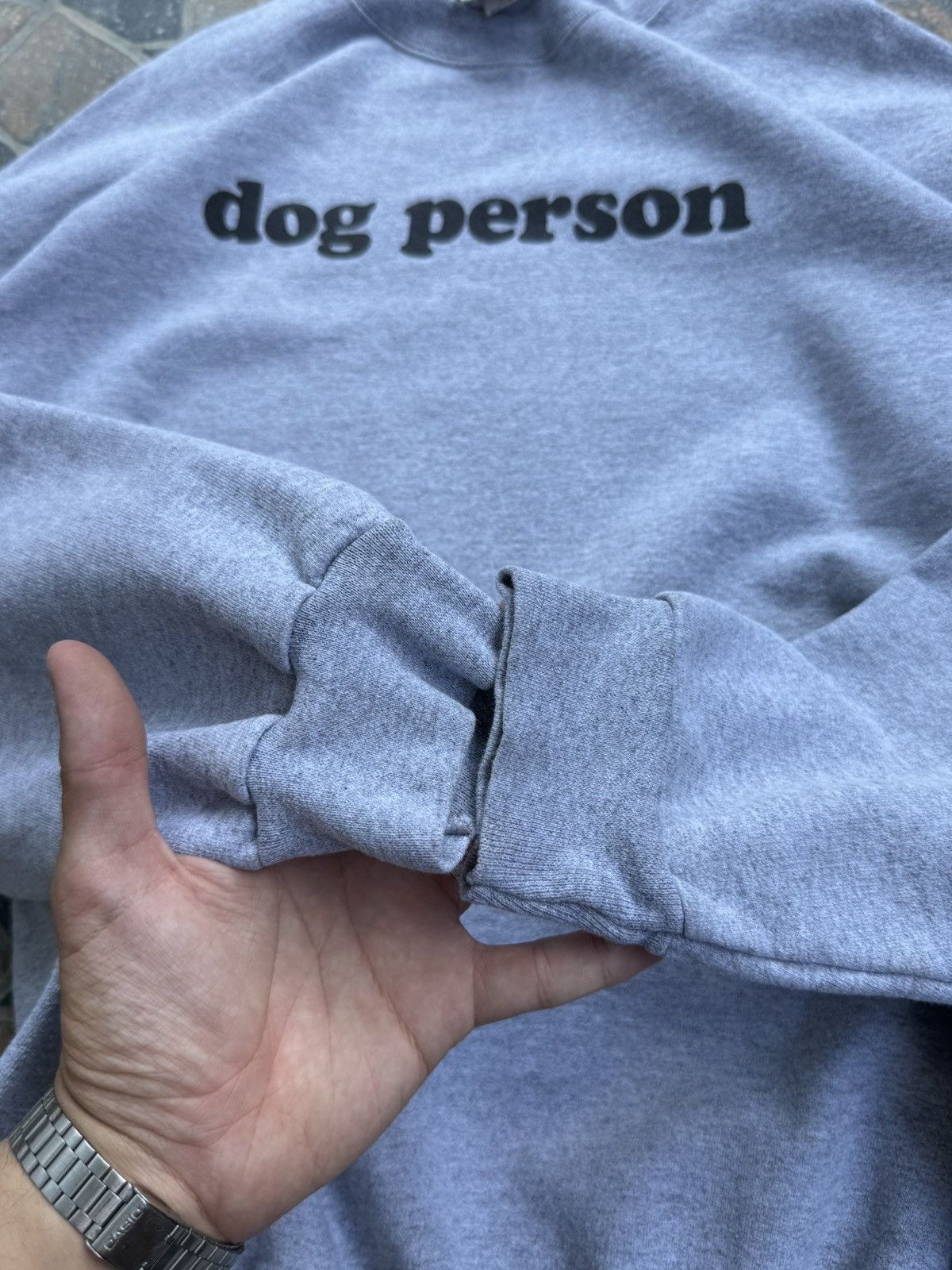 Hanes × Vintage Vintage DOG PERSON Heavy Cotton Sweatshirt Rare Y2K Drip Size US M / EU 48-50 / 2 - 10 Thumbnail