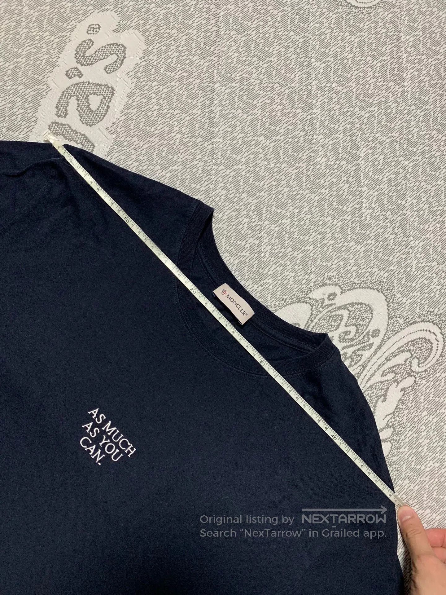 Moncler Moncler Navy Smiley Print Sleeve Sweatshirt. Size US XL / EU 56 / 4 - 7 Thumbnail