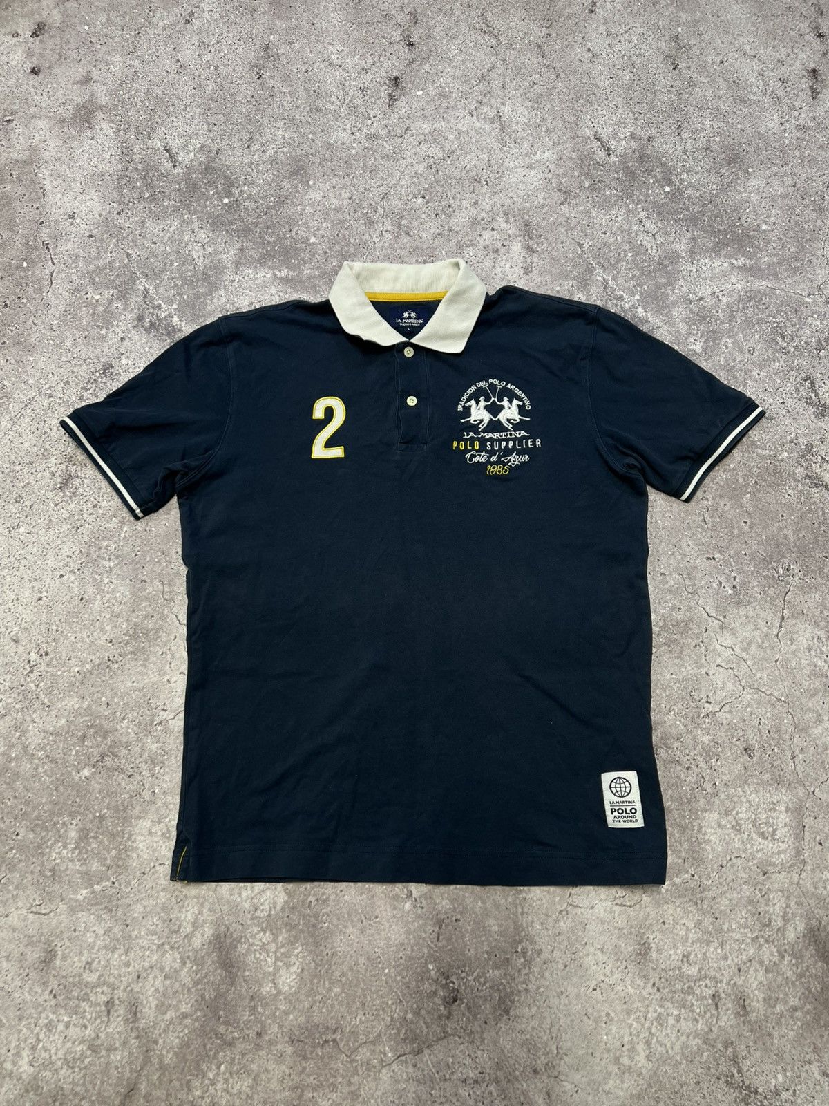 La Martina Vintage La Martina Argentina Big Logo Polo T Shirt Size US L / EU 52-54 / 3 - 1 Thumbnail