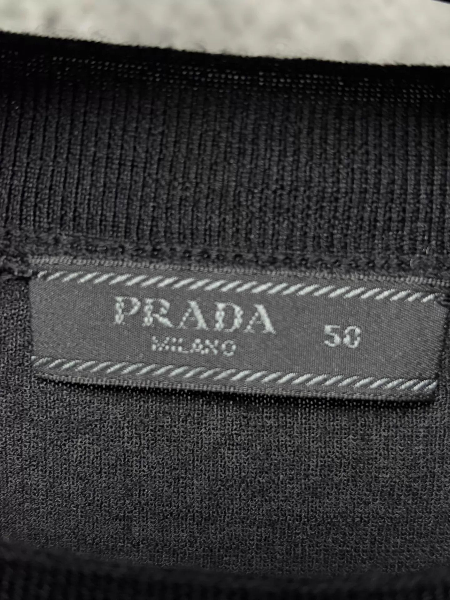 Prada Prada Men's Wool Knit Short Sleeve Black 50 Size US M / EU 48-50 / 2 - 3 Thumbnail