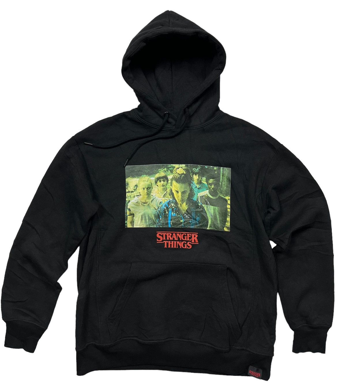 image of Movie Strangers Things Hoodie Pull&bear Netflix Official Merch in Black, Men's (Size Medium)