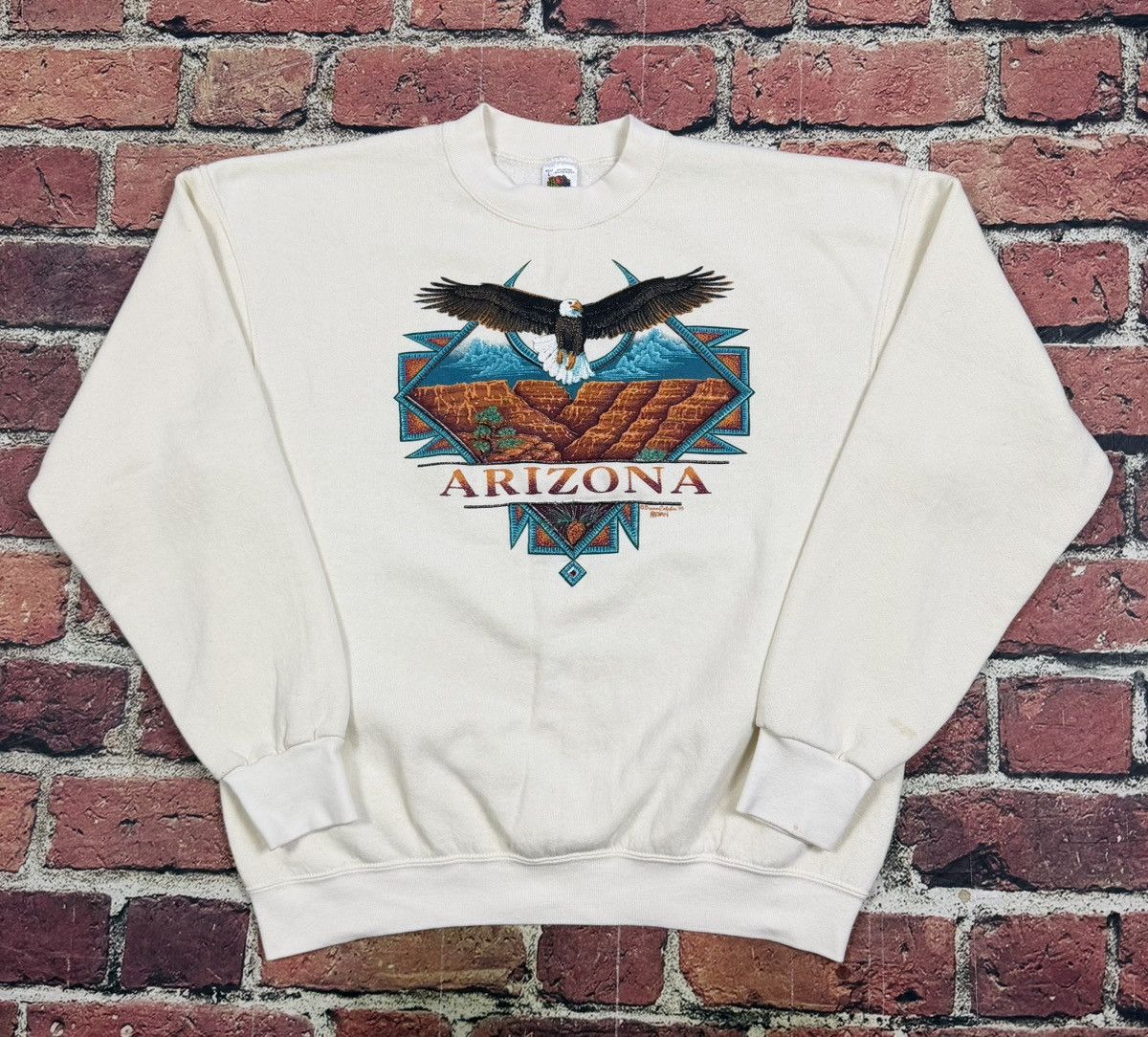 Fruit Of The Loom Vintage Arizona Grand Canyon Bald Eagle Sweatshirt Native Size US L / EU 52-54 / 3 - 1 Thumbnail
