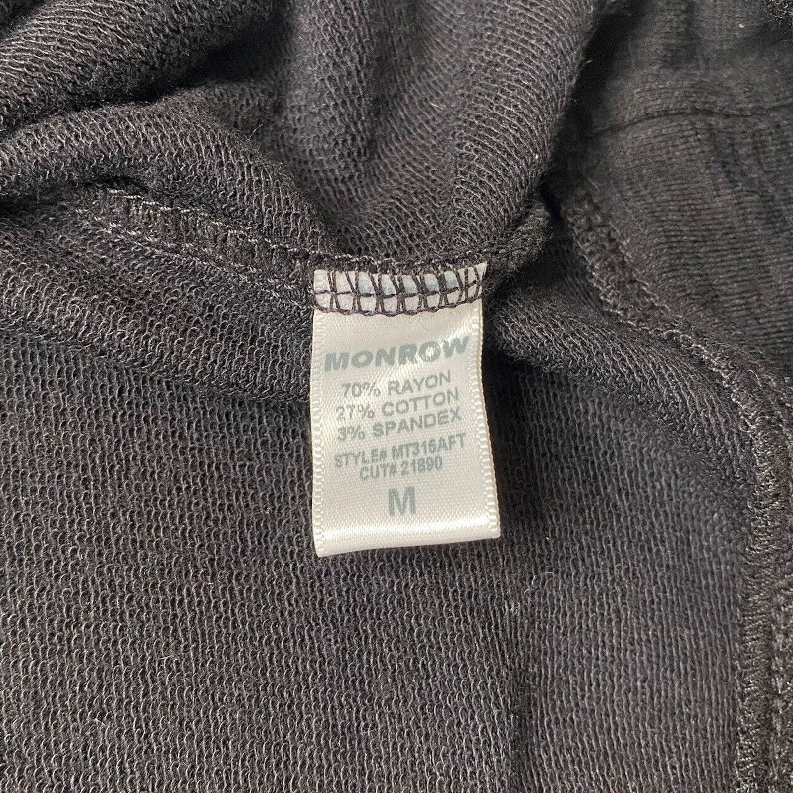 MONROW MONROW Supersoft Crew Neck Sweatshirt Sweater Black Medium Size US M / EU 48-50 / 2 - 4 Thumbnail