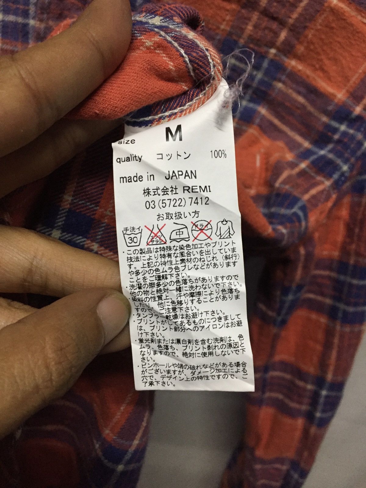 Japanese Brand × Remi Relief Remi Relief Plaid Tartan Button Up Distressed Shirt Size US M / EU 48-50 / 2 - 6 Thumbnail