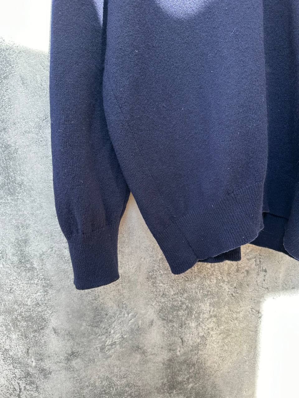 Pringle Of Scotland Pringle of Scotland Sports V-Neck Sweater Navy Wool Jumper Size US XXL / EU 58 / 5 - 7 Thumbnail