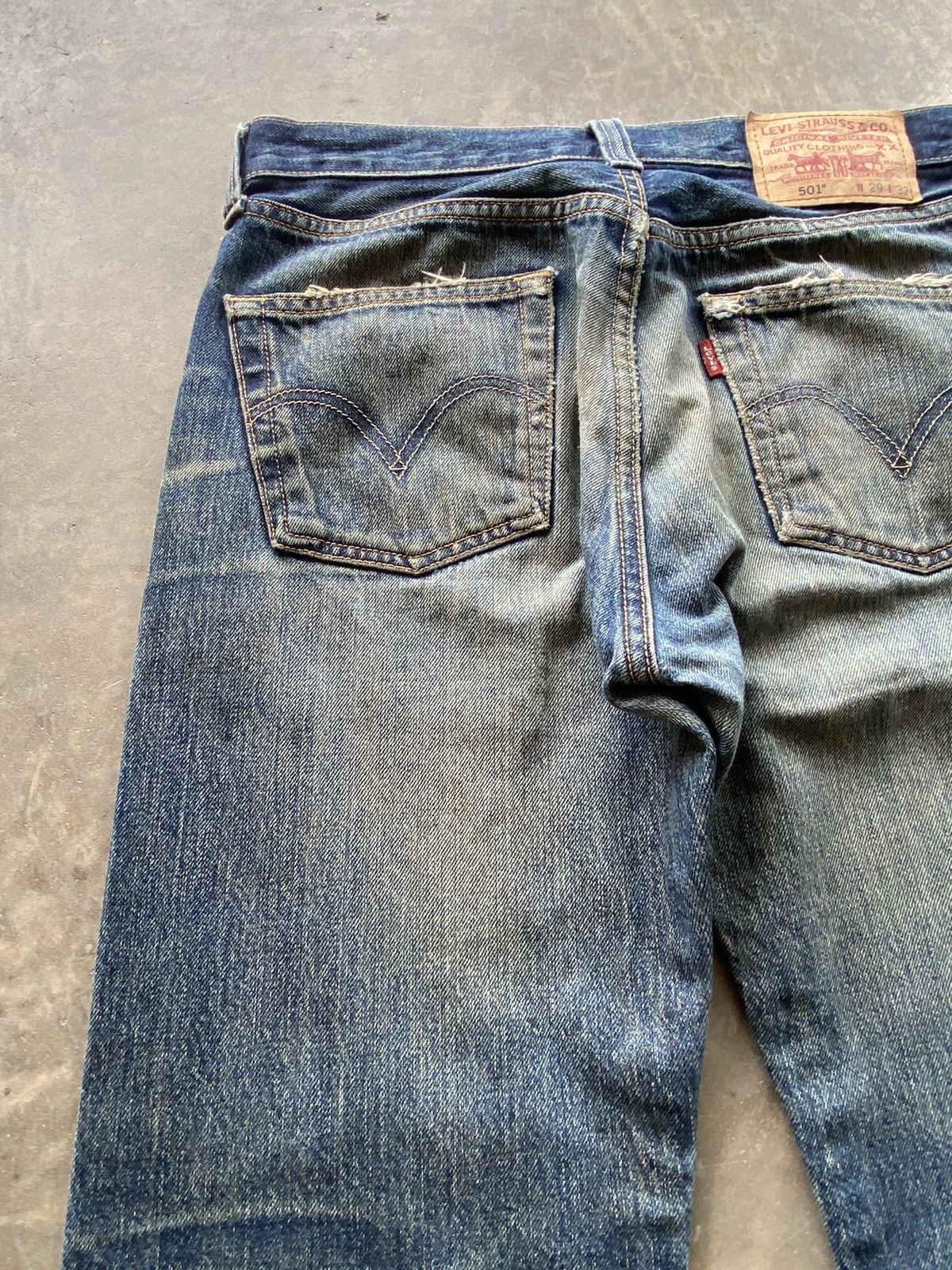 Levi's × Vintage Vintage 90s Levi's 501 Distressed Trash @@6 Size US 30 / EU 46 - 3 Thumbnail
