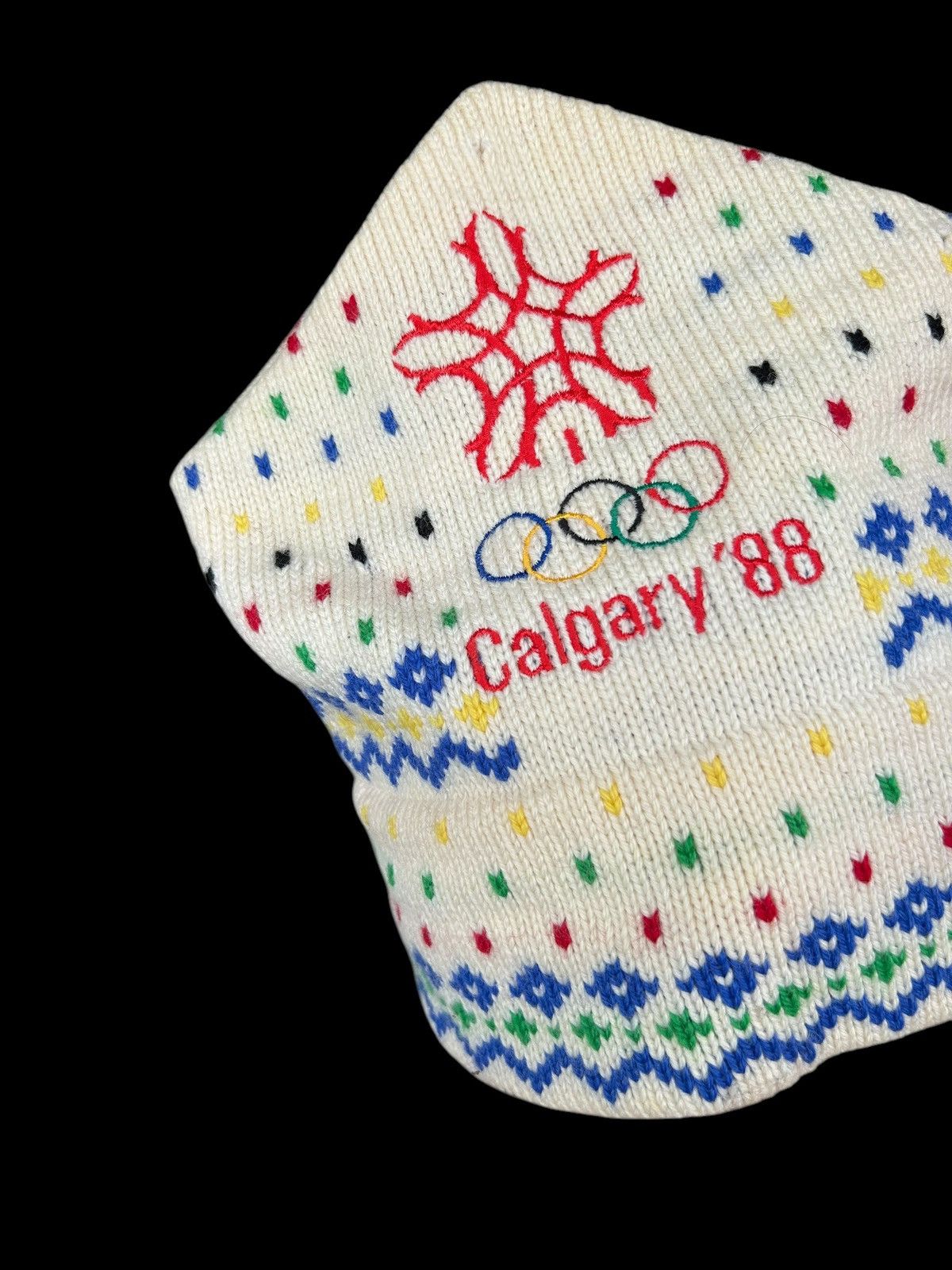 Japanese Brand × Kapital × Vintage Olympic Vintage Calgary 88' Distressed Knitt Beanie hats wol Size ONE SIZE - 3 Thumbnail