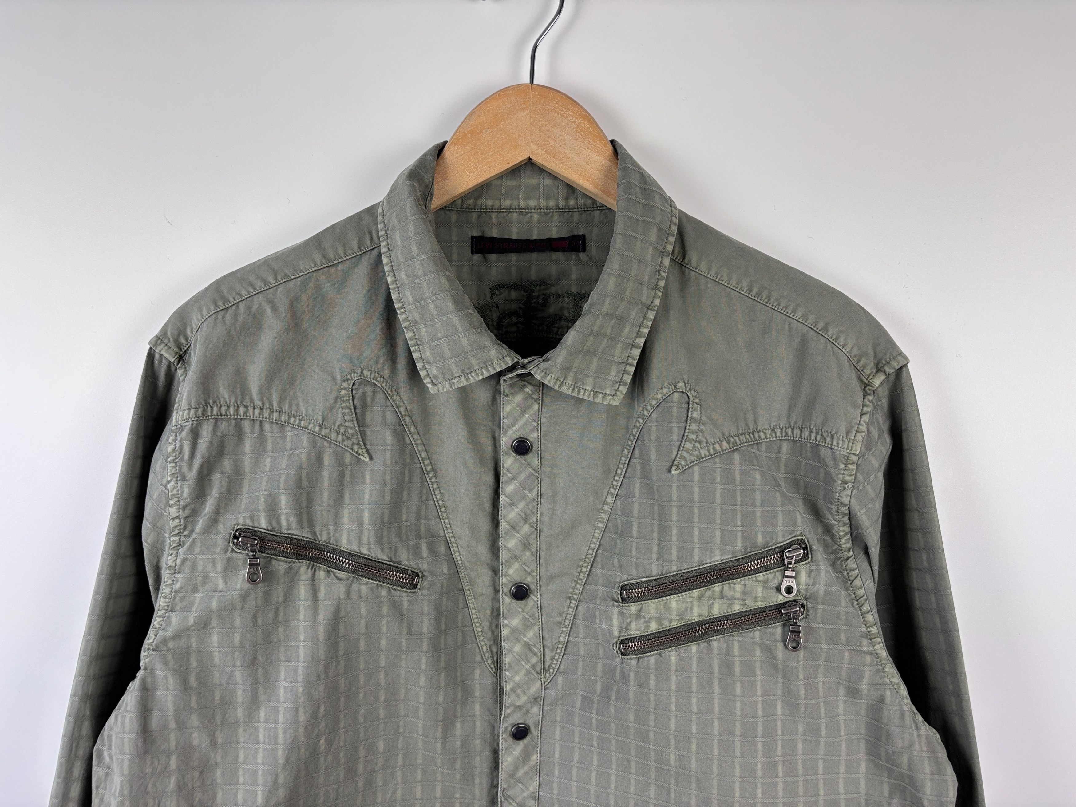 Levi's Levis Disaffected Europe Tour 2008 Pearl Snap Western Shirt Size US L / EU 52-54 / 3 - 3 Thumbnail
