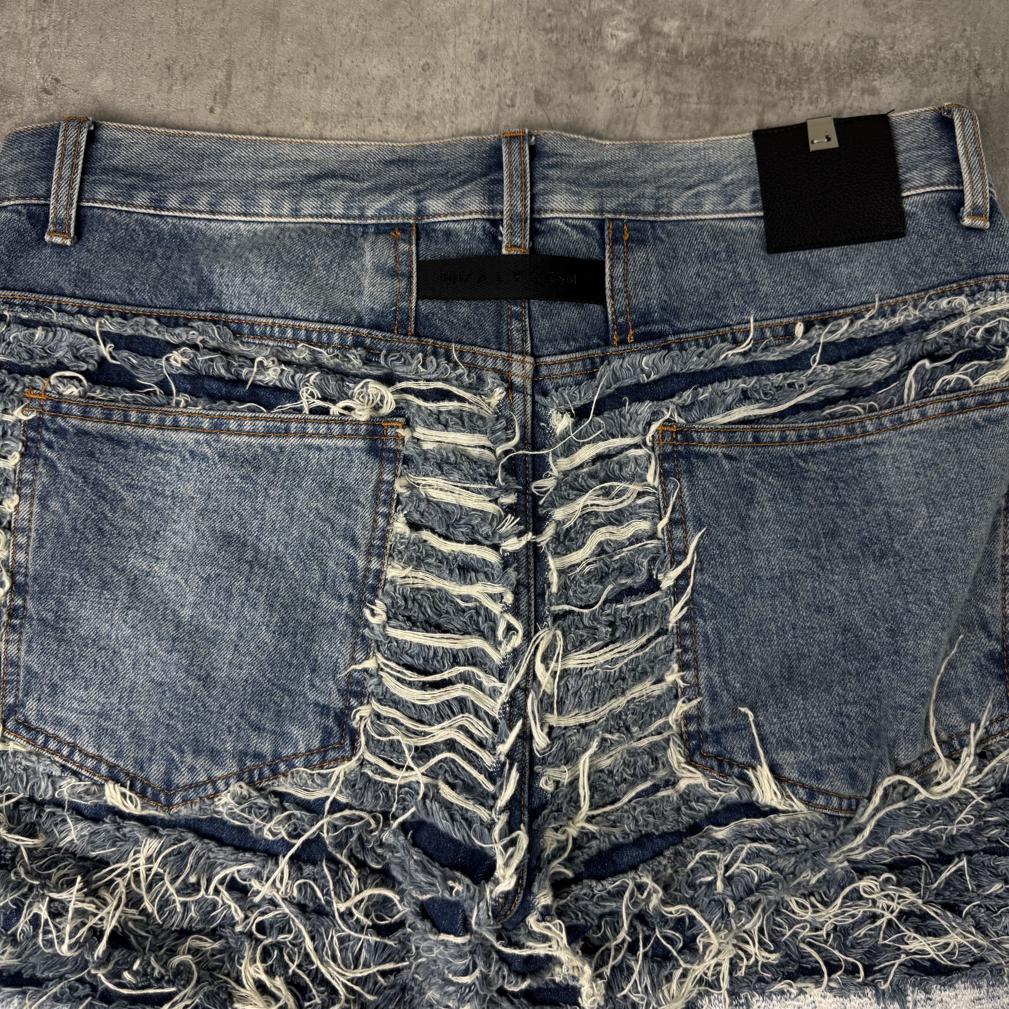 1017 ALYX 9SM × Blackmeans 1017 ALYX 9SM BLACKMEANS Shredded Denim Distressed Jeans Size US 34 / EU 50 - 14 Thumbnail
