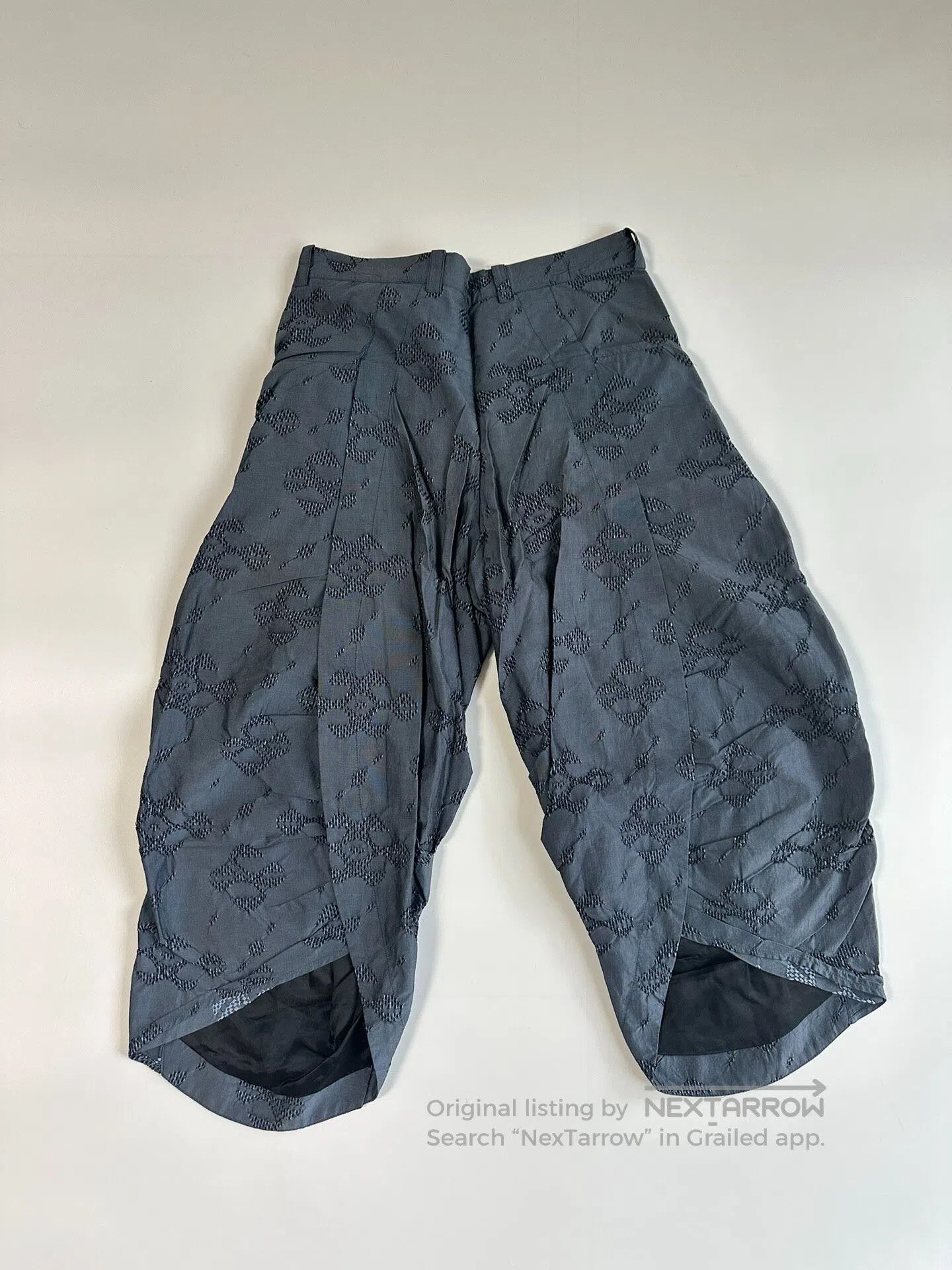Kiko Kostadinov KIKO KOSTADINOV 0006 Blue Flower KANU Pants| Size US 30 / EU 46 - 3 Thumbnail