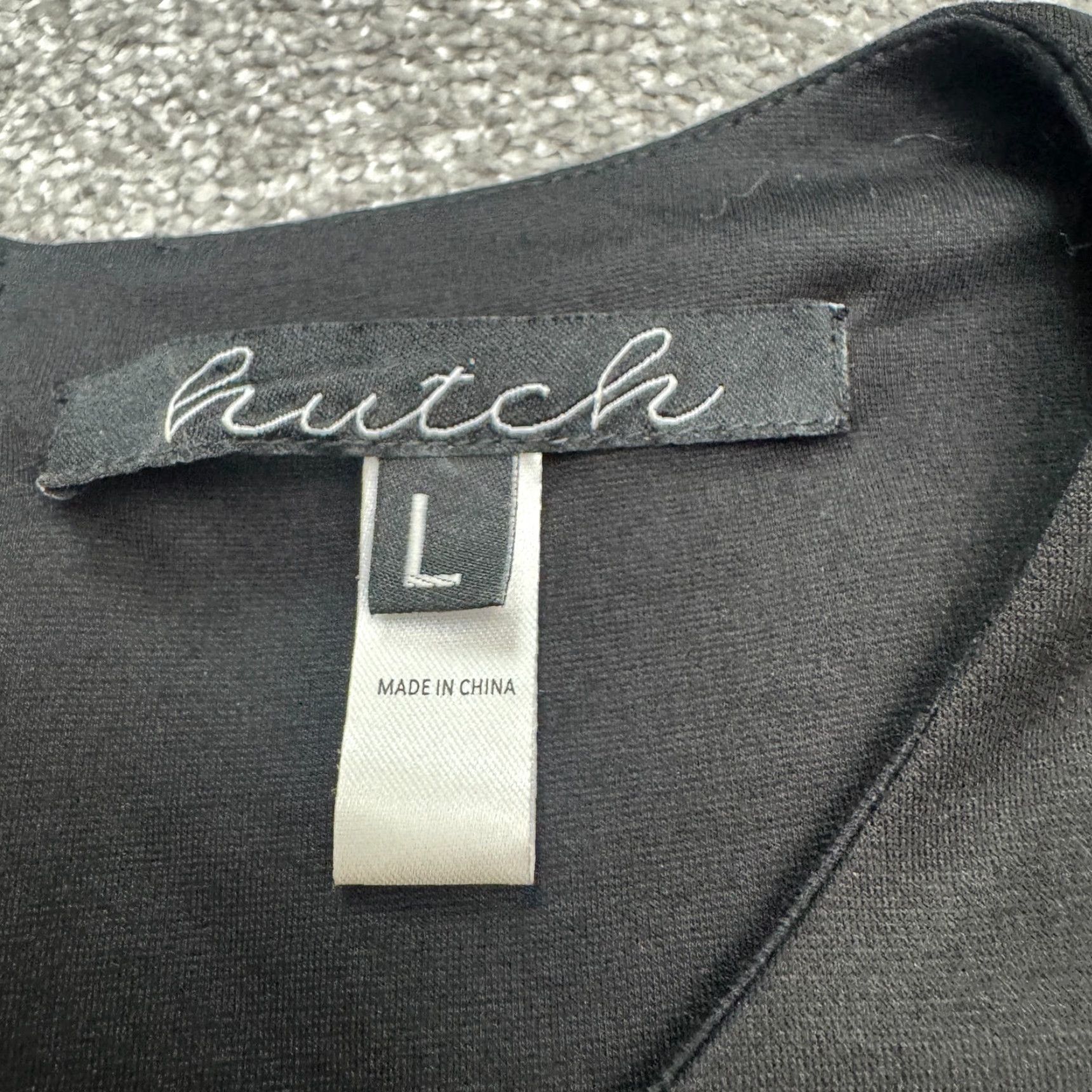 Vintage Hutch A-Line Dress Womens L Black Brown Plaid Tweed Long Sleeve Knee Length Size L / US 10 / IT 46 - 5 Thumbnail