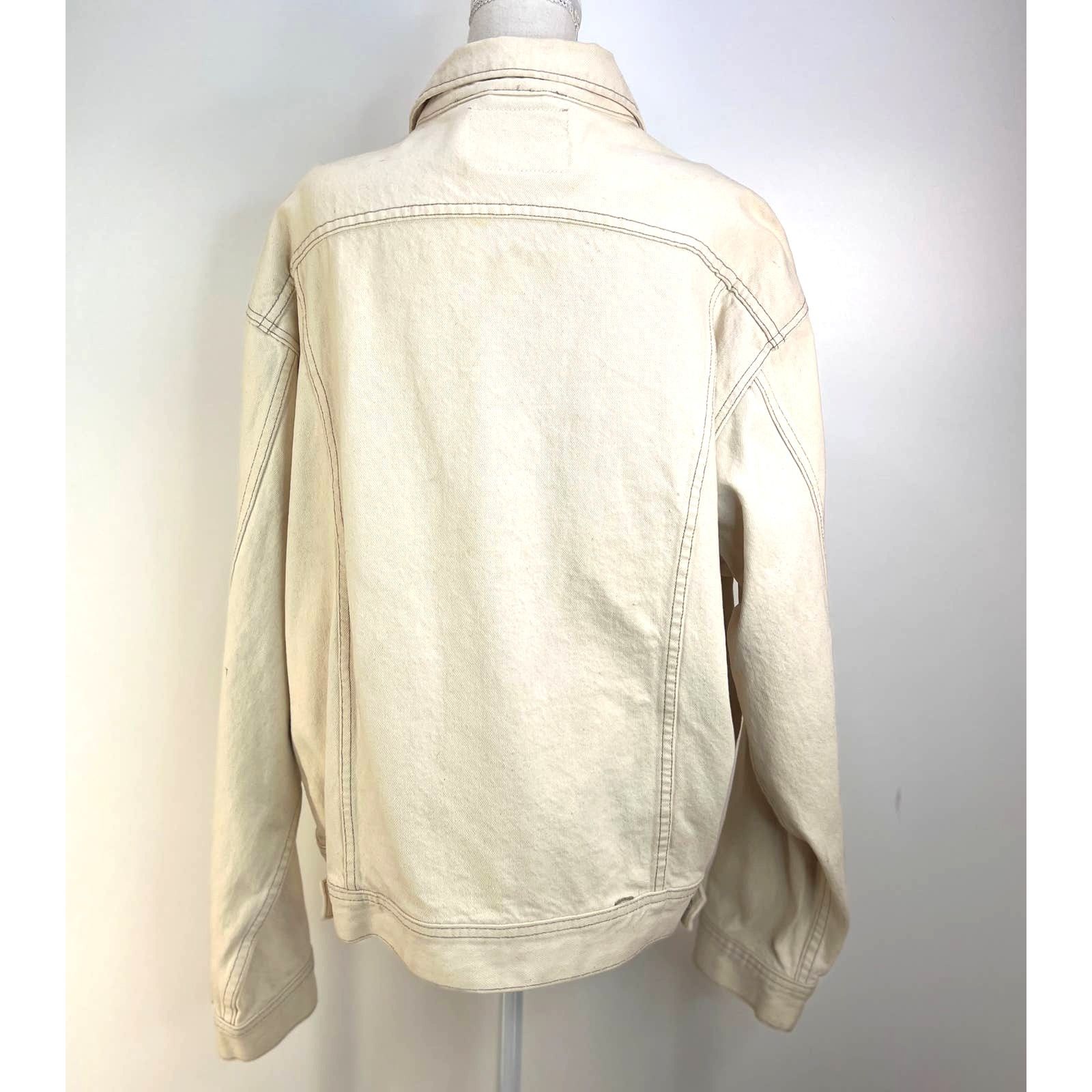Gap × Vintage Vintage GAP Denim White Trucker Jean Jacket Size US XL / EU 56 / 4 - 10 Thumbnail