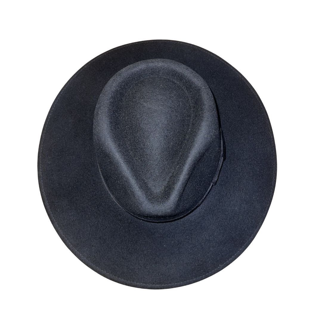 Brixton Joanna Black Felt Fedora Hat Ribbon Band NWT Australian Wool Size ONE SIZE - 3 Thumbnail