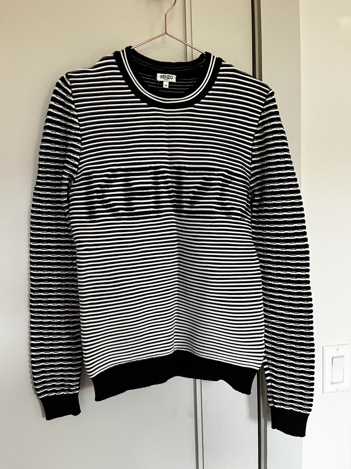 Kenzo Kenzo Optical Illusion Ribbed Sweater (unisex) Size US M / EU 48-50 / 2 - 1 Thumbnail