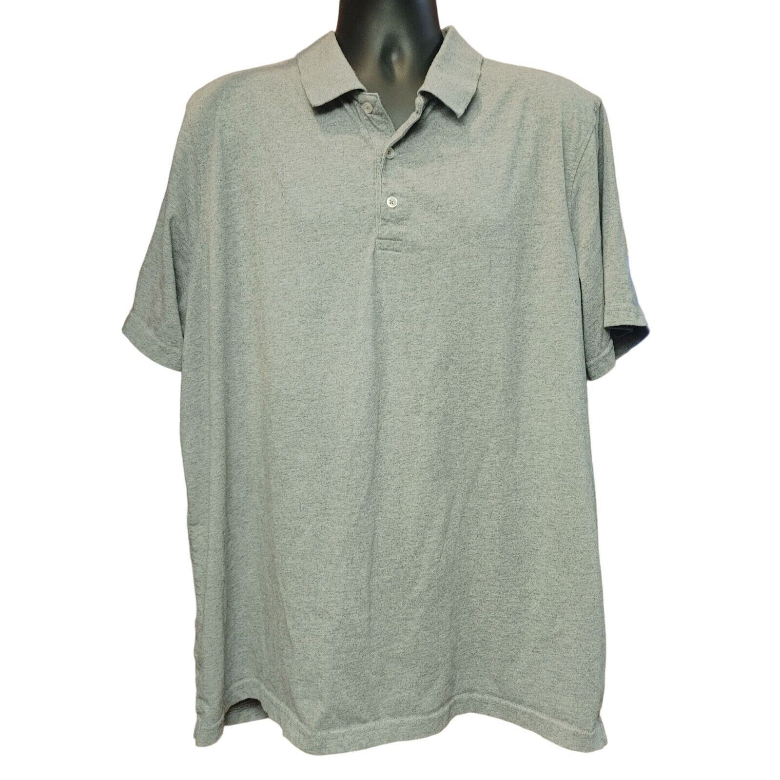 Perry Ellis PERRY ELLIS Mens L Gray Blue Houndstooth Short Sleeve Polo S Size US L / EU 52-54 / 3 - 1 Thumbnail