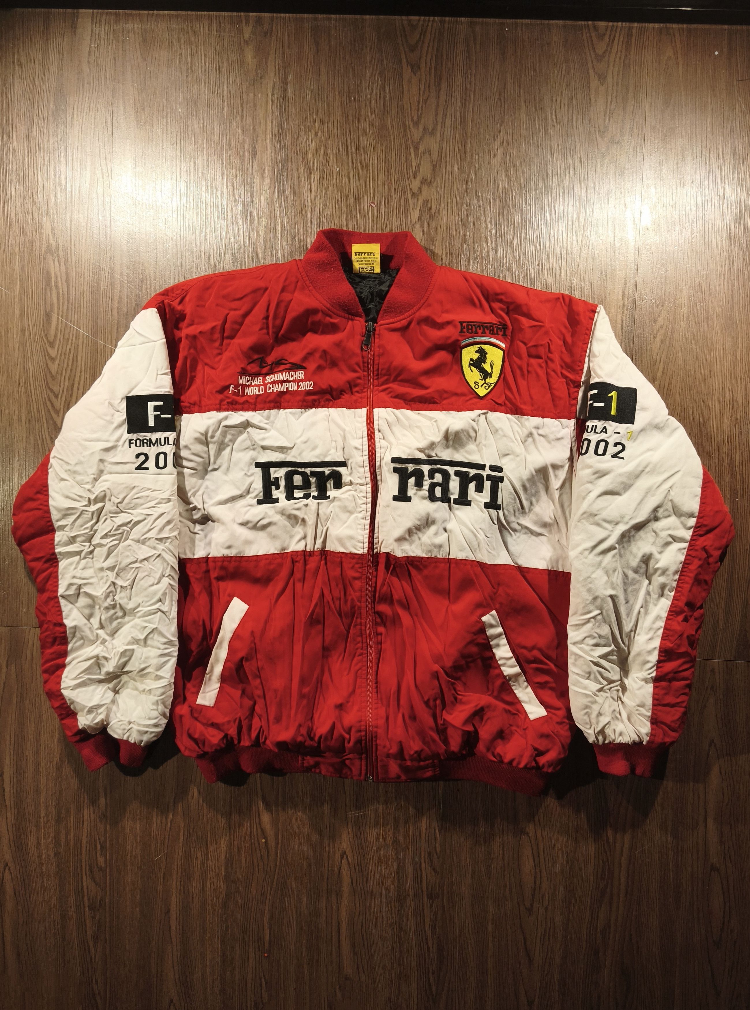 Ferrari × Vintage Ferrari F1 x MICHAEL SCHUMACHER Bomber Jacket 
