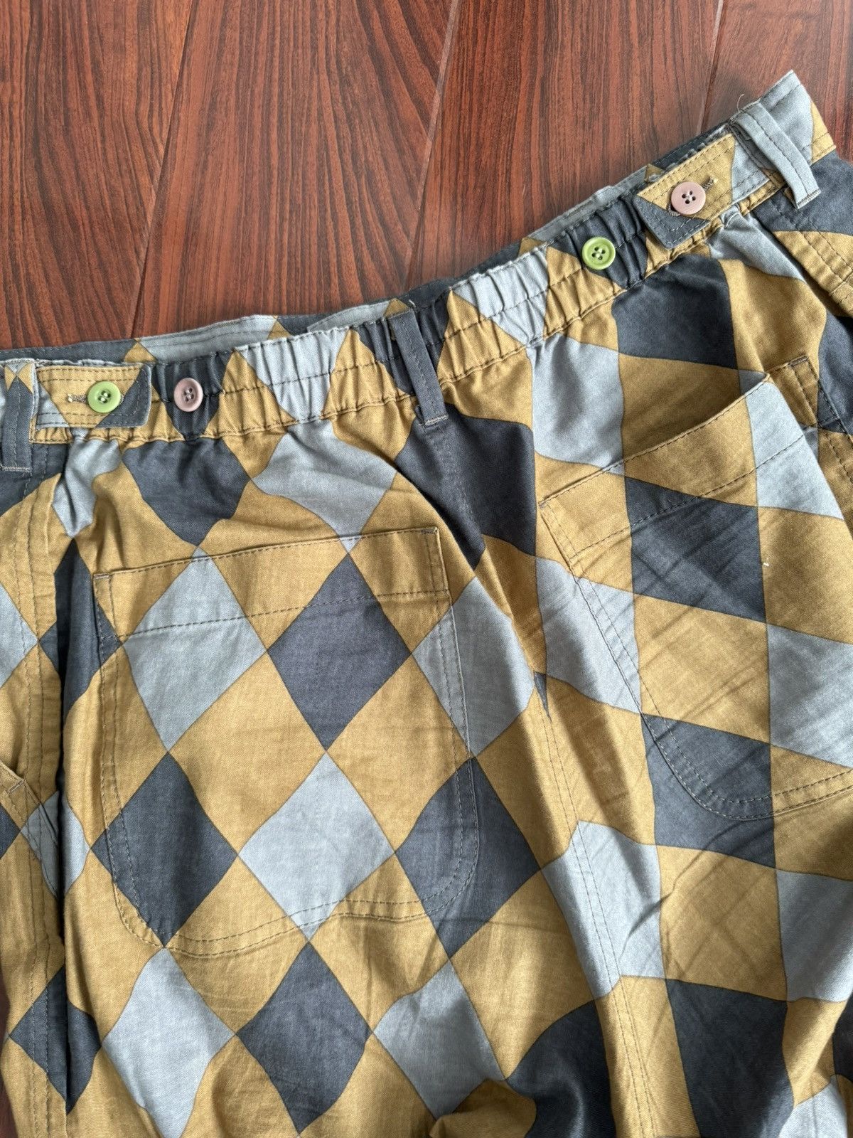 Undercover UNDERCOVER WIDE LEG DIAMOND PRINT TROUSERS Size US 34 / EU 50 - 6 Thumbnail
