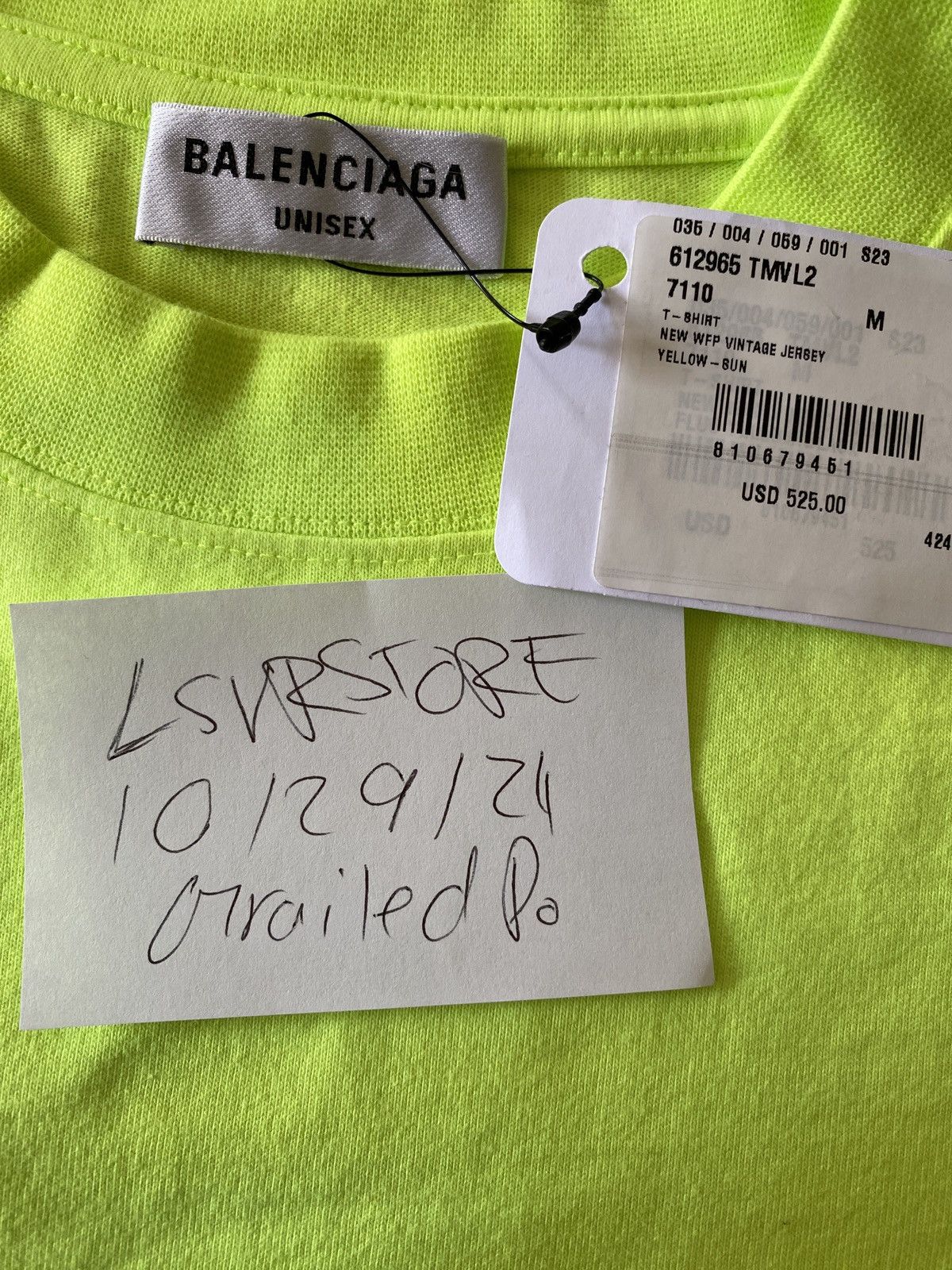 Balenciaga Balenciaga FW22 WFP Vintage Tee Neon Sun Medium Size US M / EU 48-50 / 2 - 4 Thumbnail