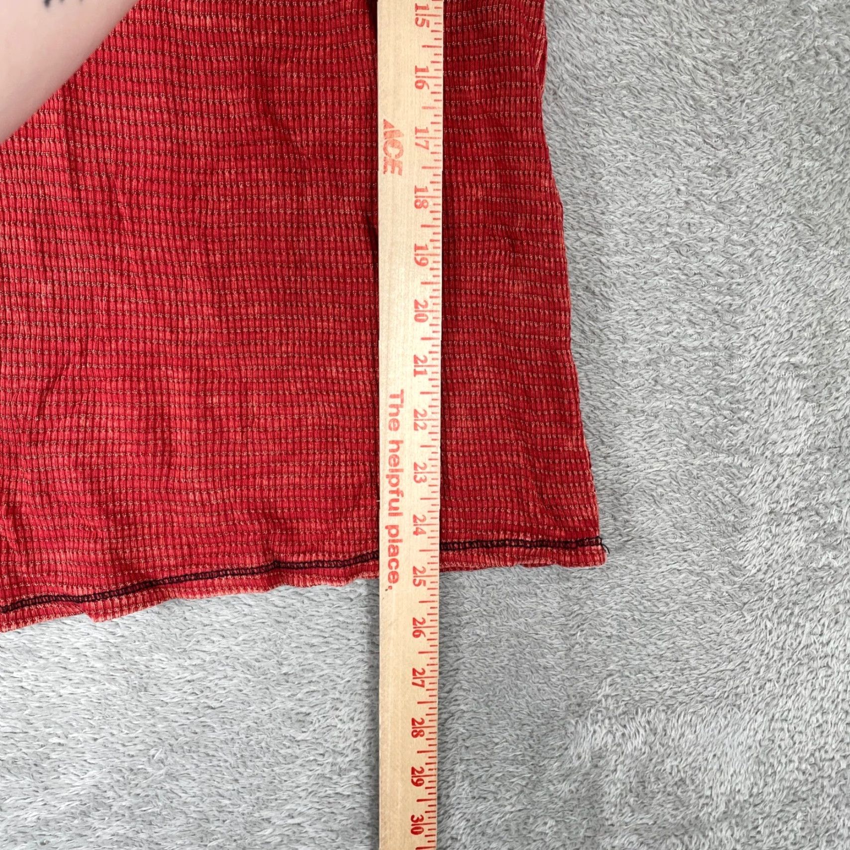 Vintage VINTAGE Americanable Thermal Shirt Womens S Red Waffle Knit Boho Southwestern Hippie Size S / US 4 / IT 40 - 7 Thumbnail