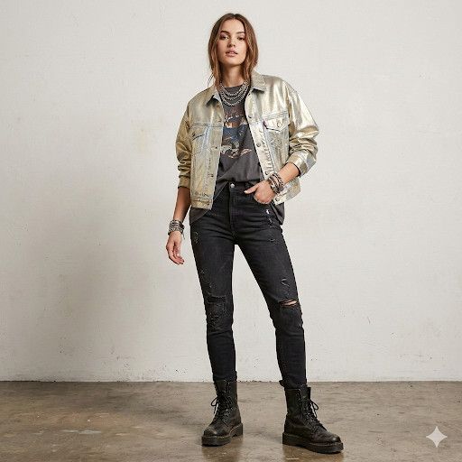Levi's Levis Size L NEW Jean Jacket Premium Gold Painted Denim Size L / US 10 / IT 46 - 11 Thumbnail