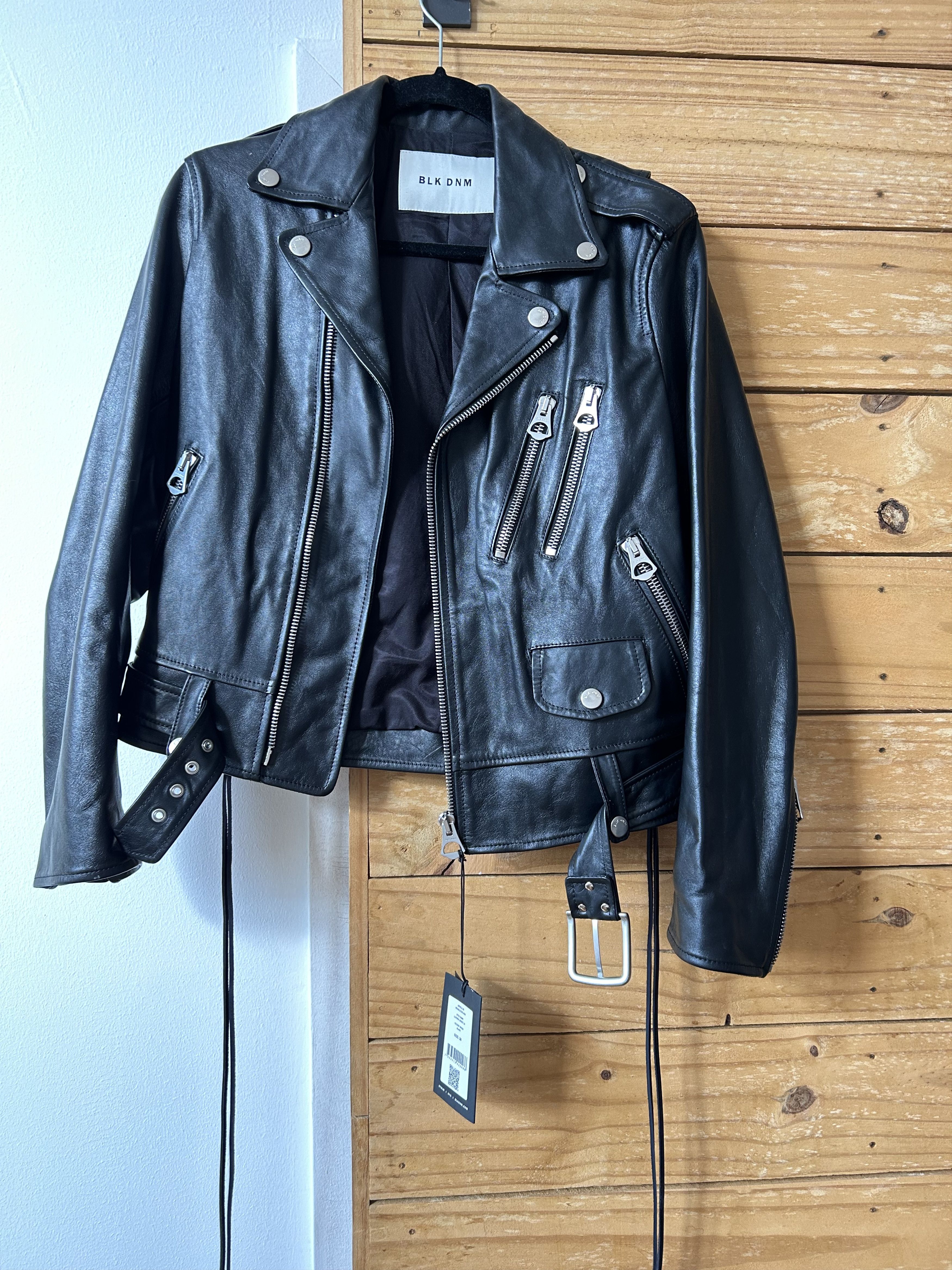 Blk Dnm LEATHER JACKET 16 BLACK Size US S / EU 44-46 / 1 - 7 Thumbnail
