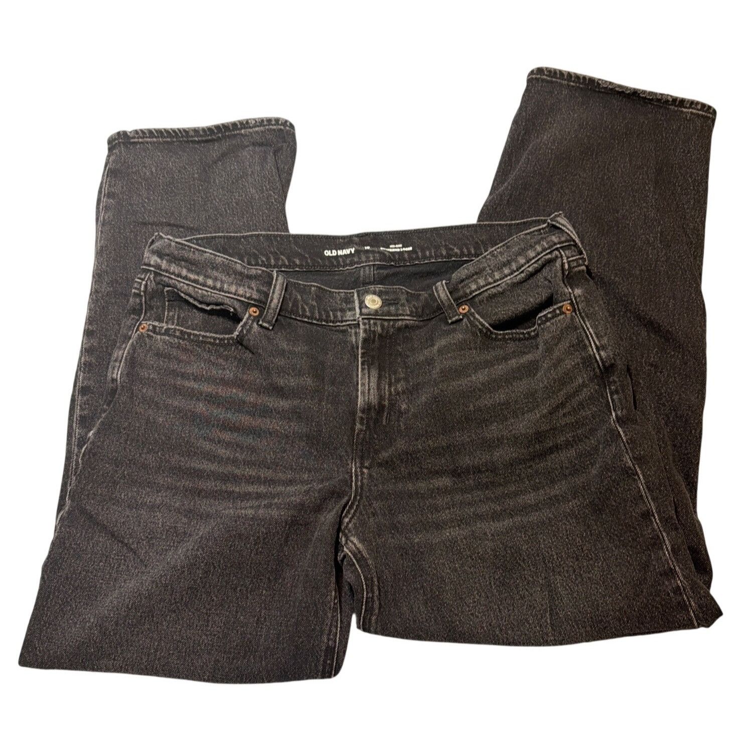Old Navy Old Navy Mid Rise Boyfriend Loose Black Denim Jeans Relaxed Size 32" / US 10 / IT 46 - 1 Thumbnail