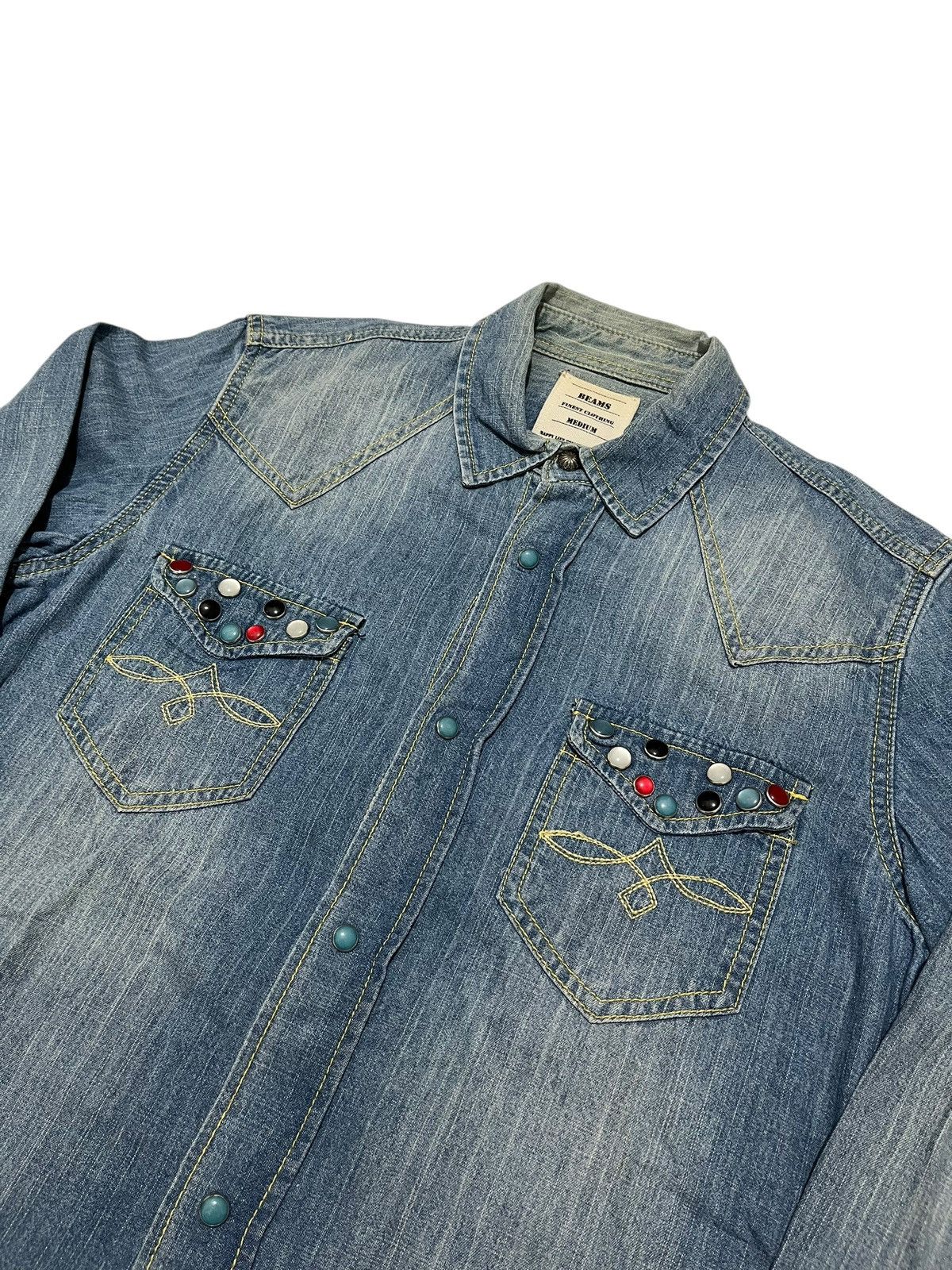 Beams Japan × Japanese Brand Beams Shirt multicolor button with arcuate pocket Size US M / EU 48-50 / 2 - 2 Thumbnail