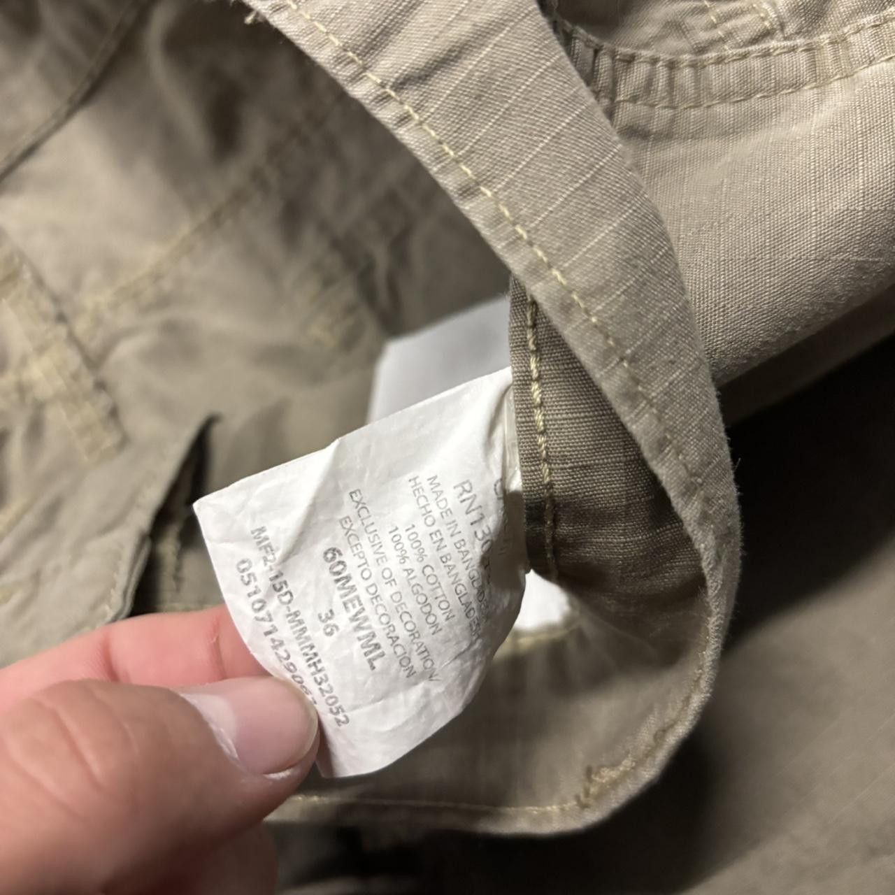 Japanese Brand × Vintage Crazy Vintage Y2K/2000s Baggy Khaki Earth Tone Skater Style Cargo Shorts! Size US 36 / EU 52 - 6 Thumbnail