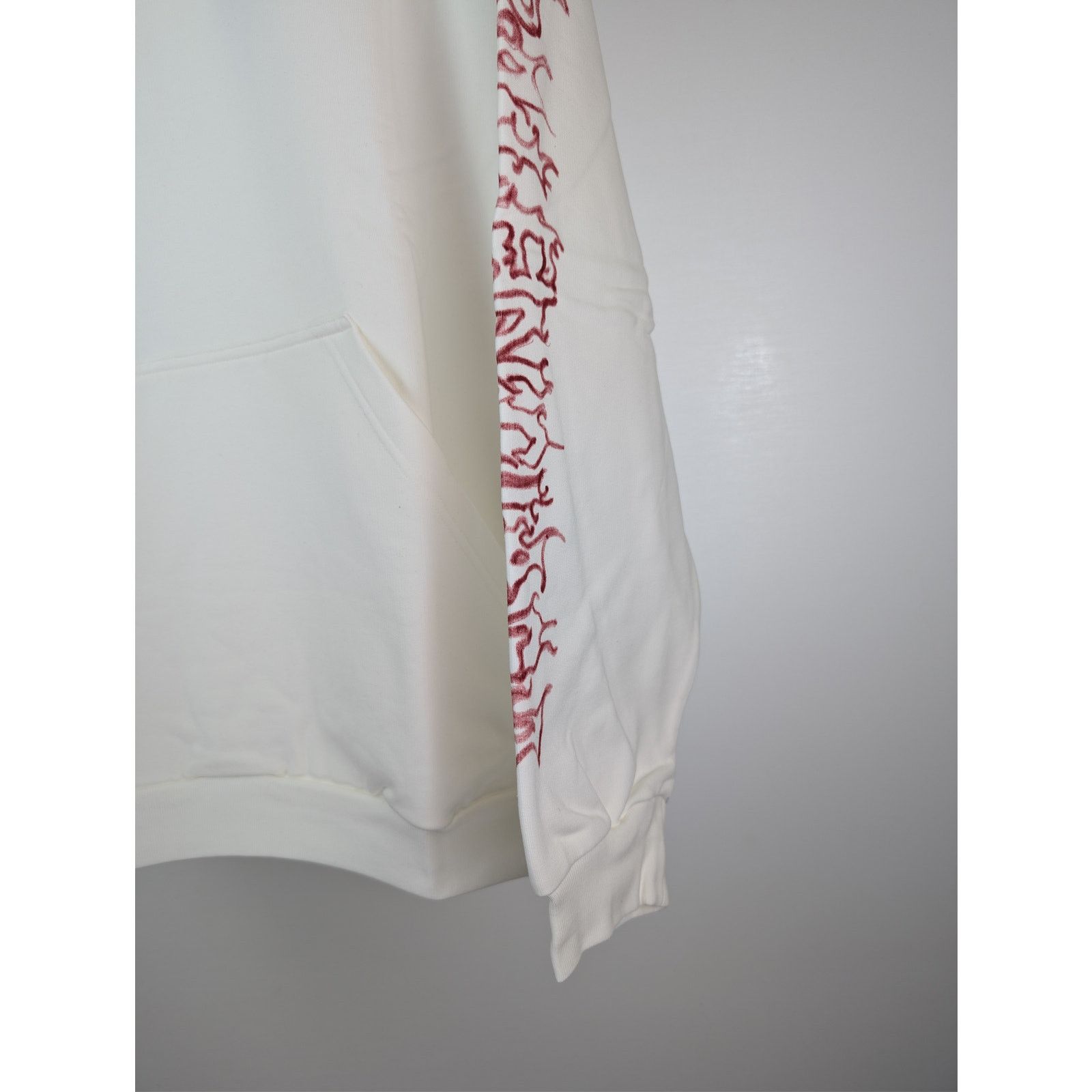 Balenciaga o1rshd1 Large Fit Hoodie in White / Red Size US L / EU 52-54 / 3 - 6 Thumbnail