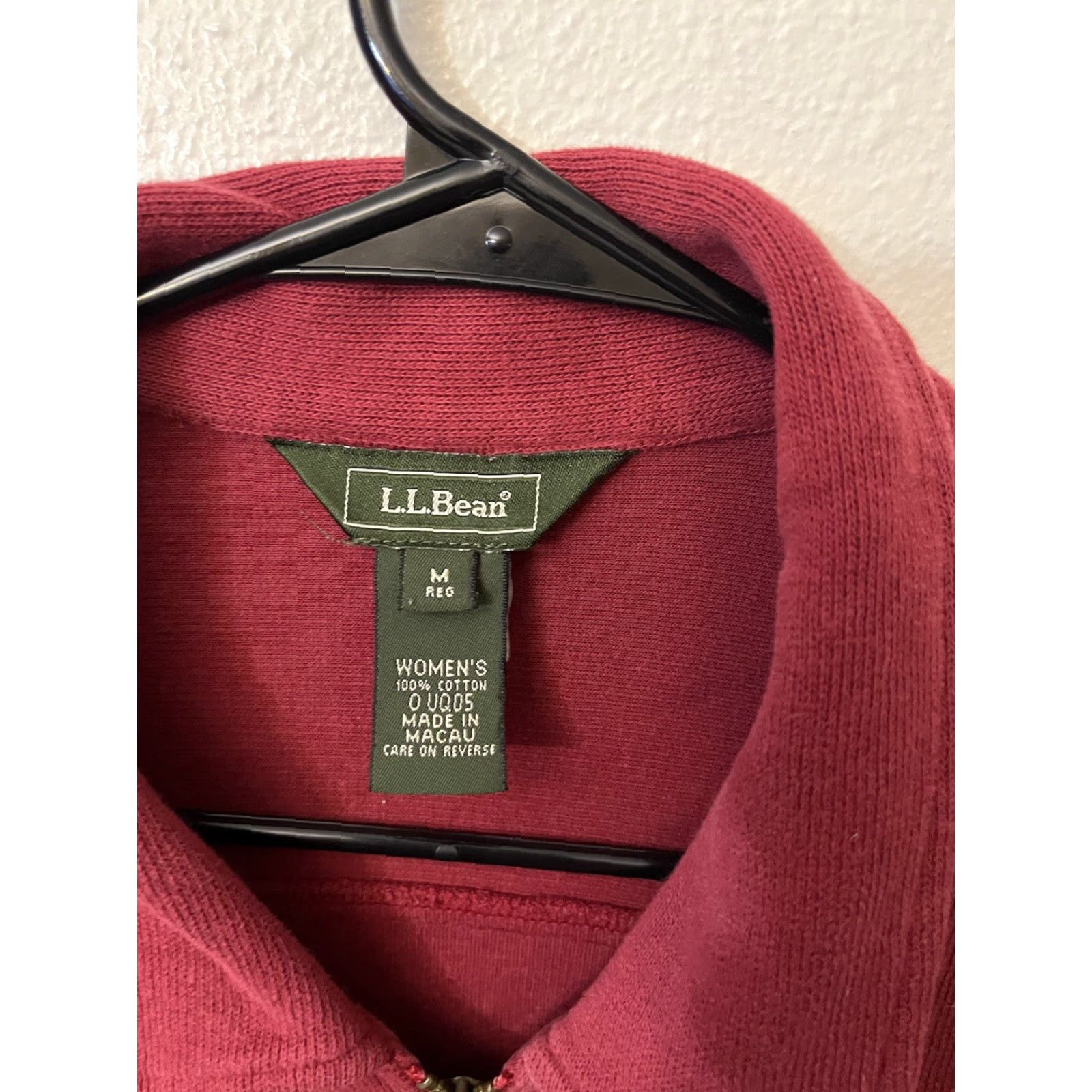 Vintage Vintage LL Bean Sweater Women's M Red Full Zip Fleece Pullover Mock Neck 0 UQ05 Size M / US 6-8 / IT 42-44 - 3 Thumbnail