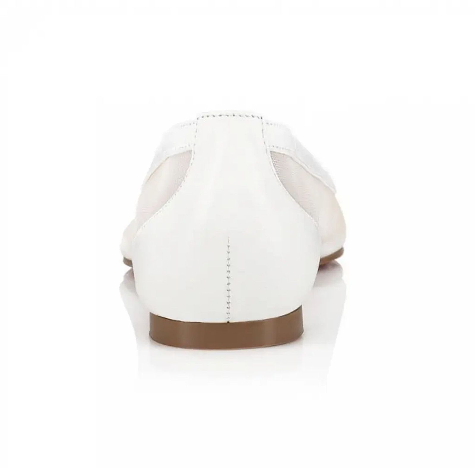 Christian Louboutin Christian Louboutin Galativi Flat White Leather Nude Size US 5 / IT 35 - 10 Thumbnail