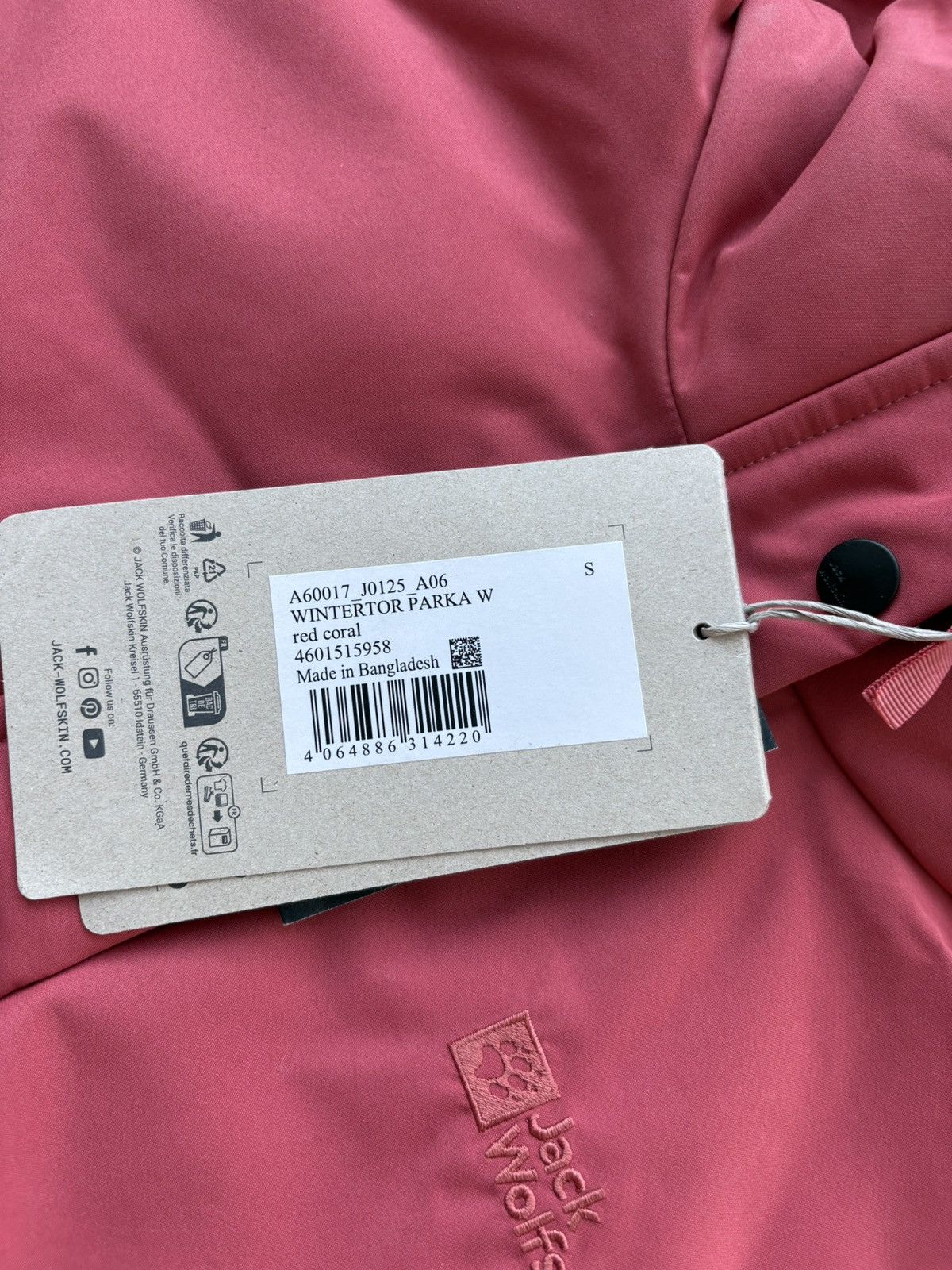 Jack Wolfskin Jack Wolfskin WINTERTOR PARKA Coral Size M / US 6-8 / IT 42-44 - 4 Thumbnail