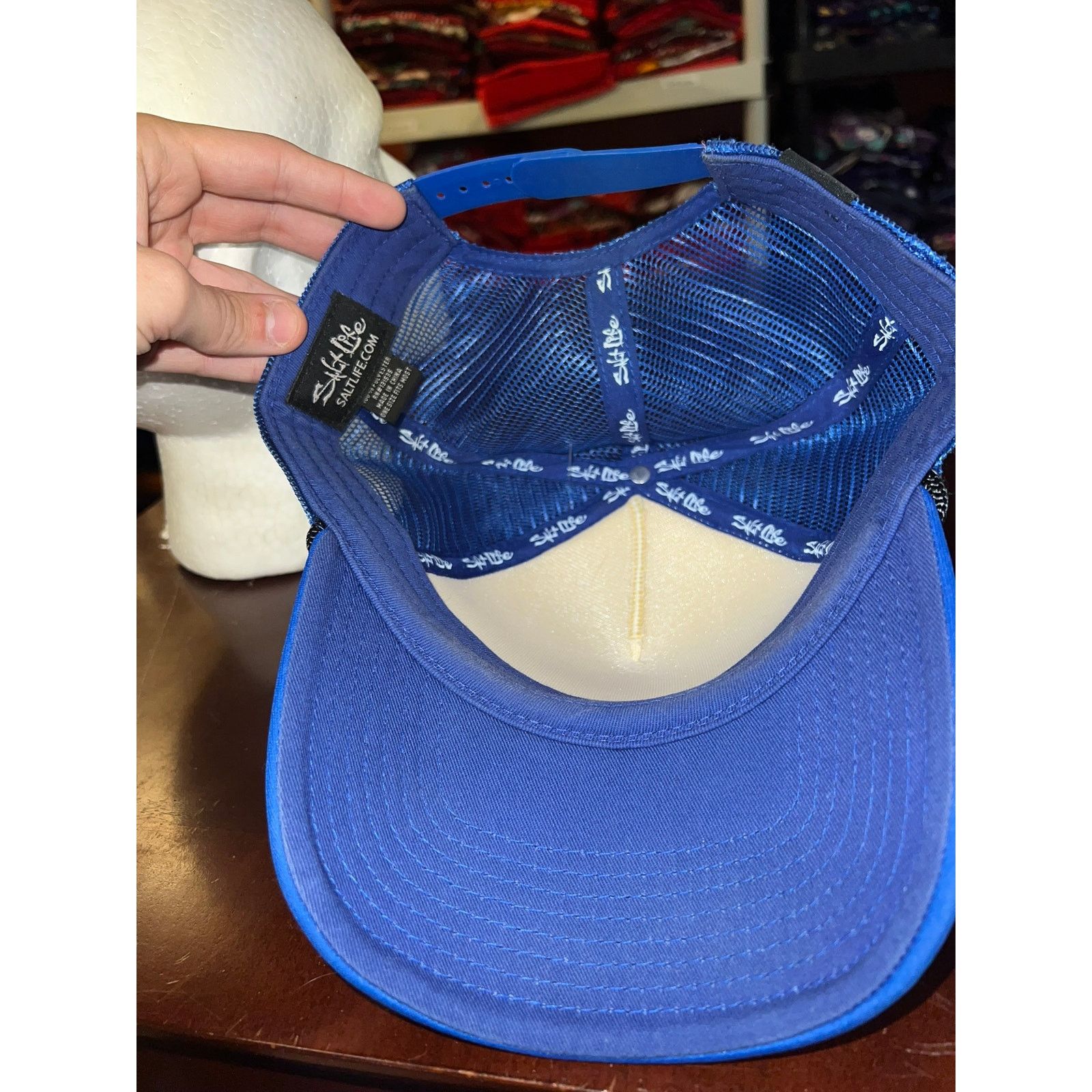 Vintage Salt Life Hat Board & Gun Club No Sea Rough Snapback Cap Size ONE SIZE - 6 Thumbnail