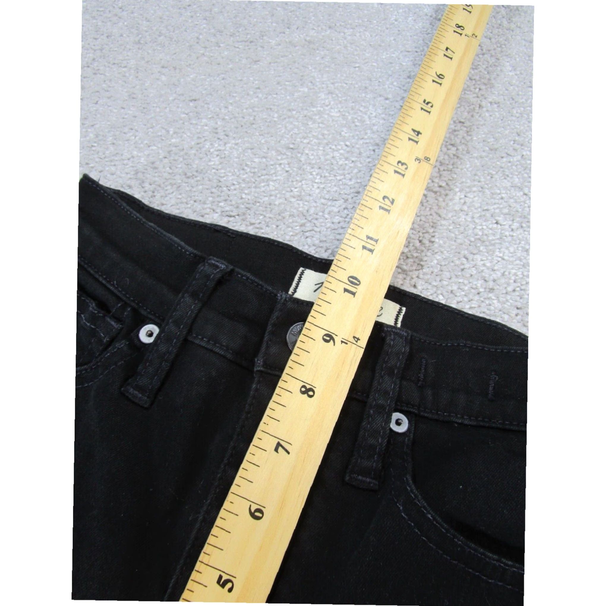 Madewell Womens Madewell Jeans Black Skinny Mid Rise 24 XL Extra Large Size 42" / US 20 - 6 Thumbnail