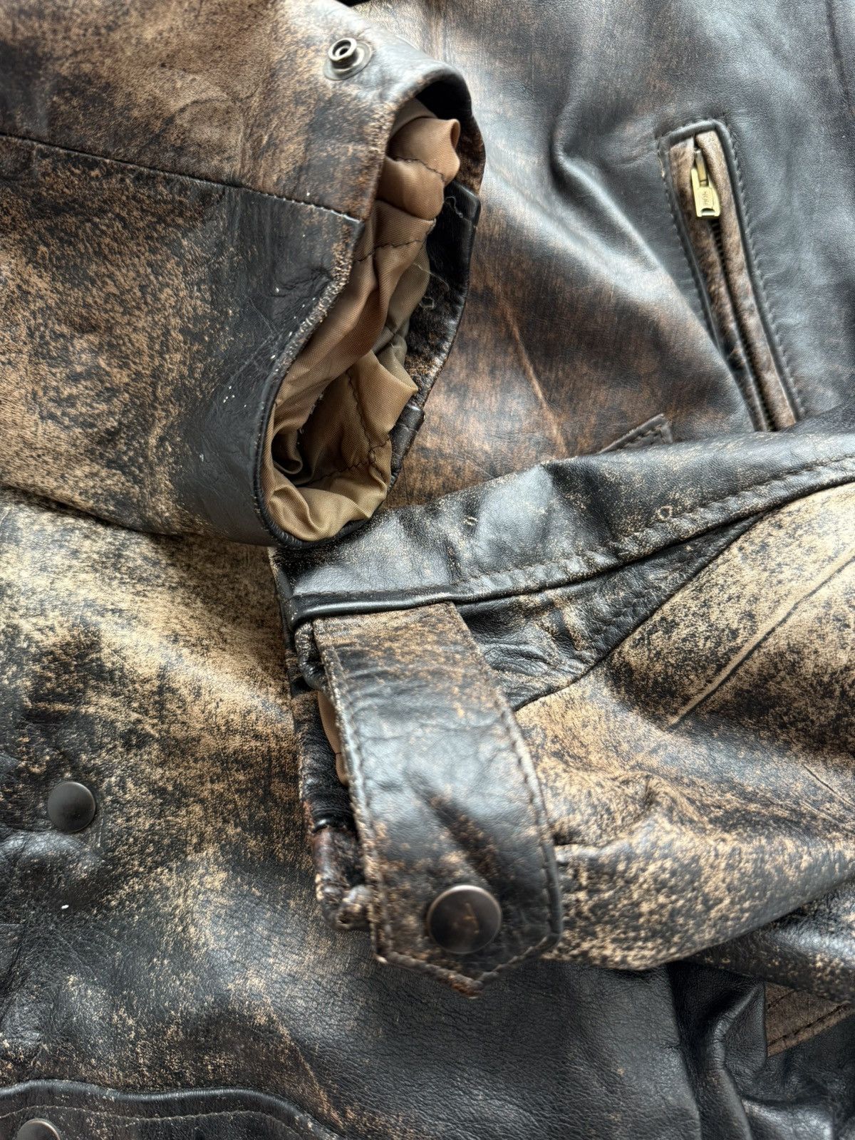 Vintage Rare Club UK Vintage Shearling Leather Jacket Size US M / EU 48-50 / 2 - 11 Thumbnail