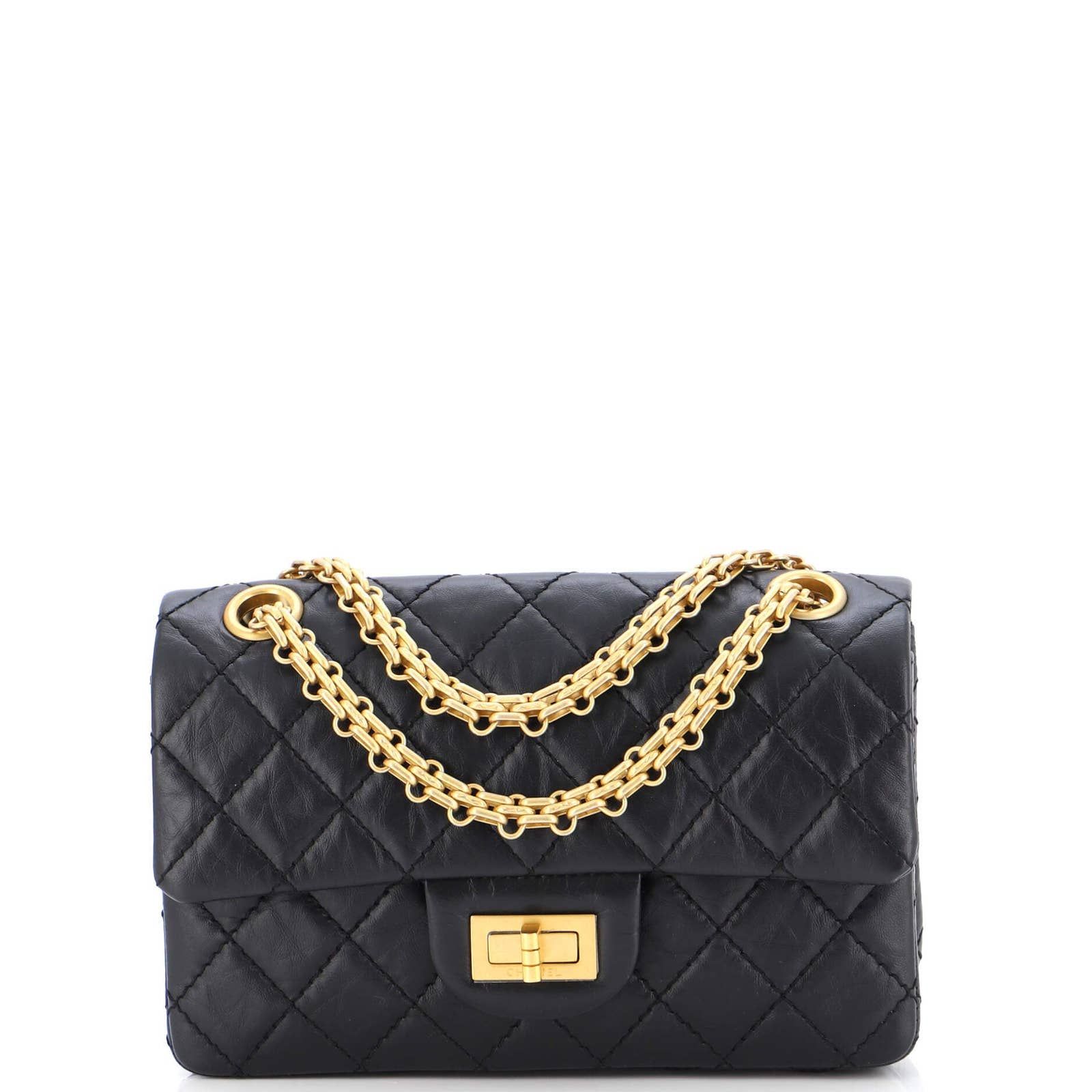 Chanel Reissue 2.55 Flap Bag Quilted Aged Calfskin Mini